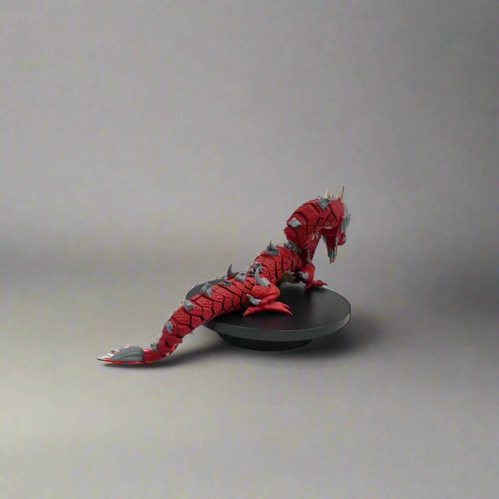 Dragon, Red, Gray and Yellow, Articulated Design, Traditional Festive Decoration