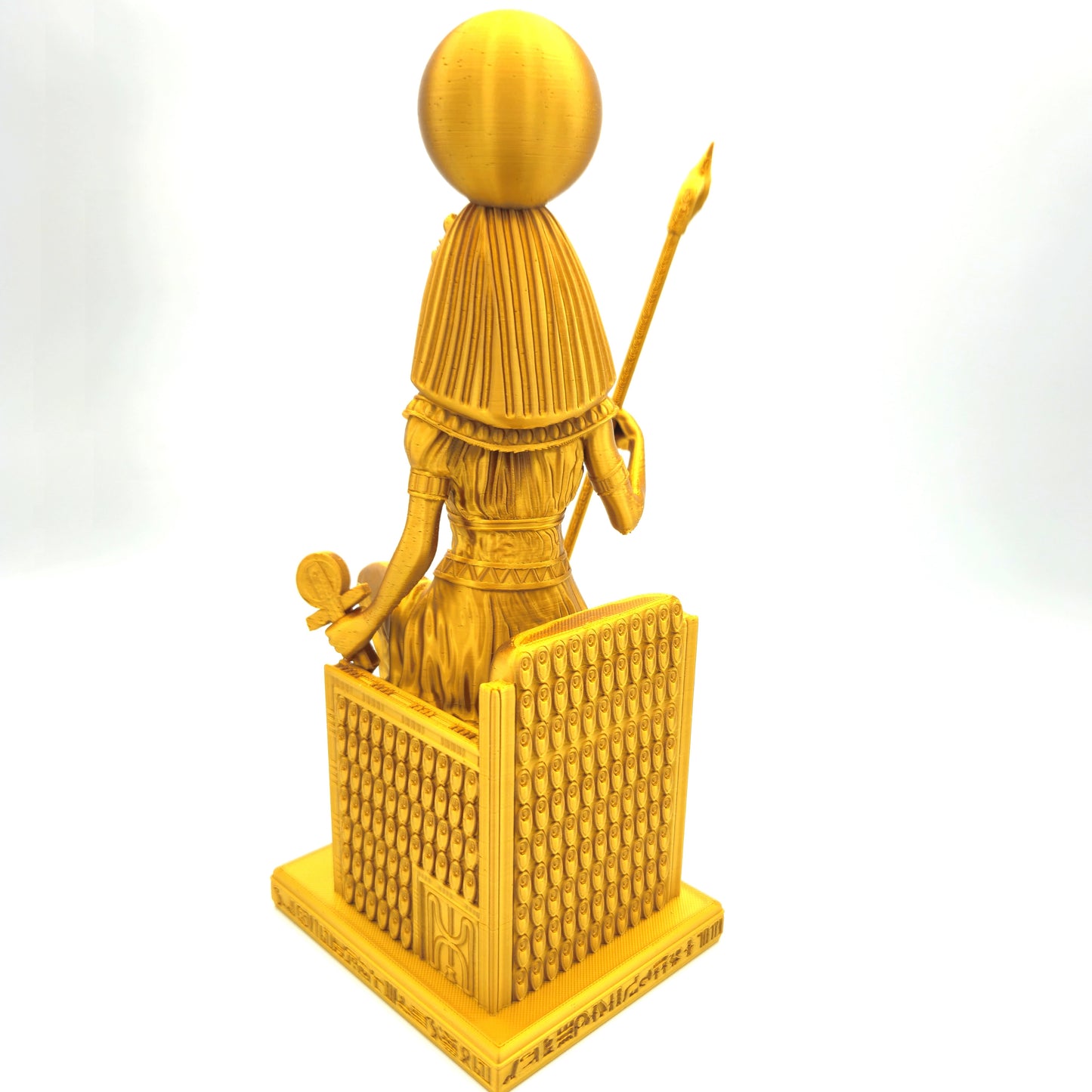 Sekhmet — Seated Lioness Goddess Statue (Silk Gold