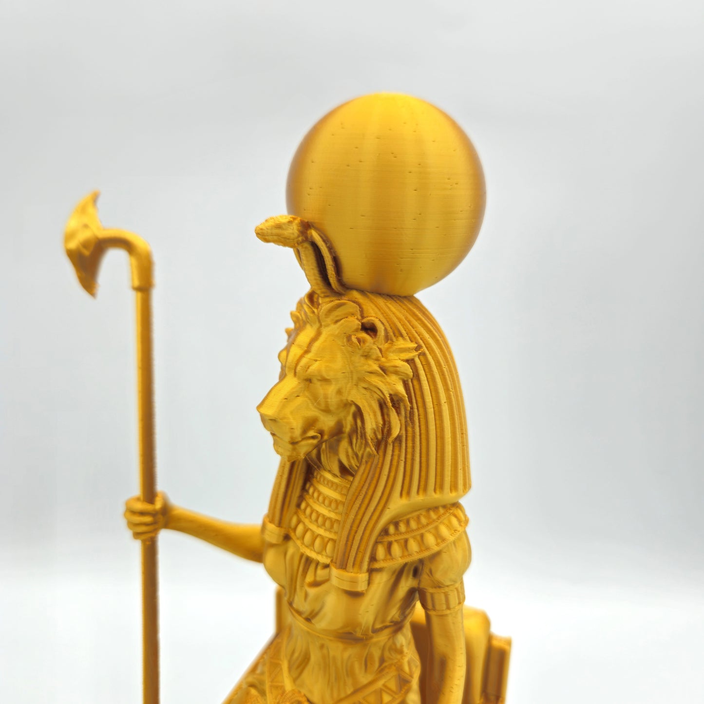 Sekhmet — Seated Lioness Goddess Statue (Silk Gold