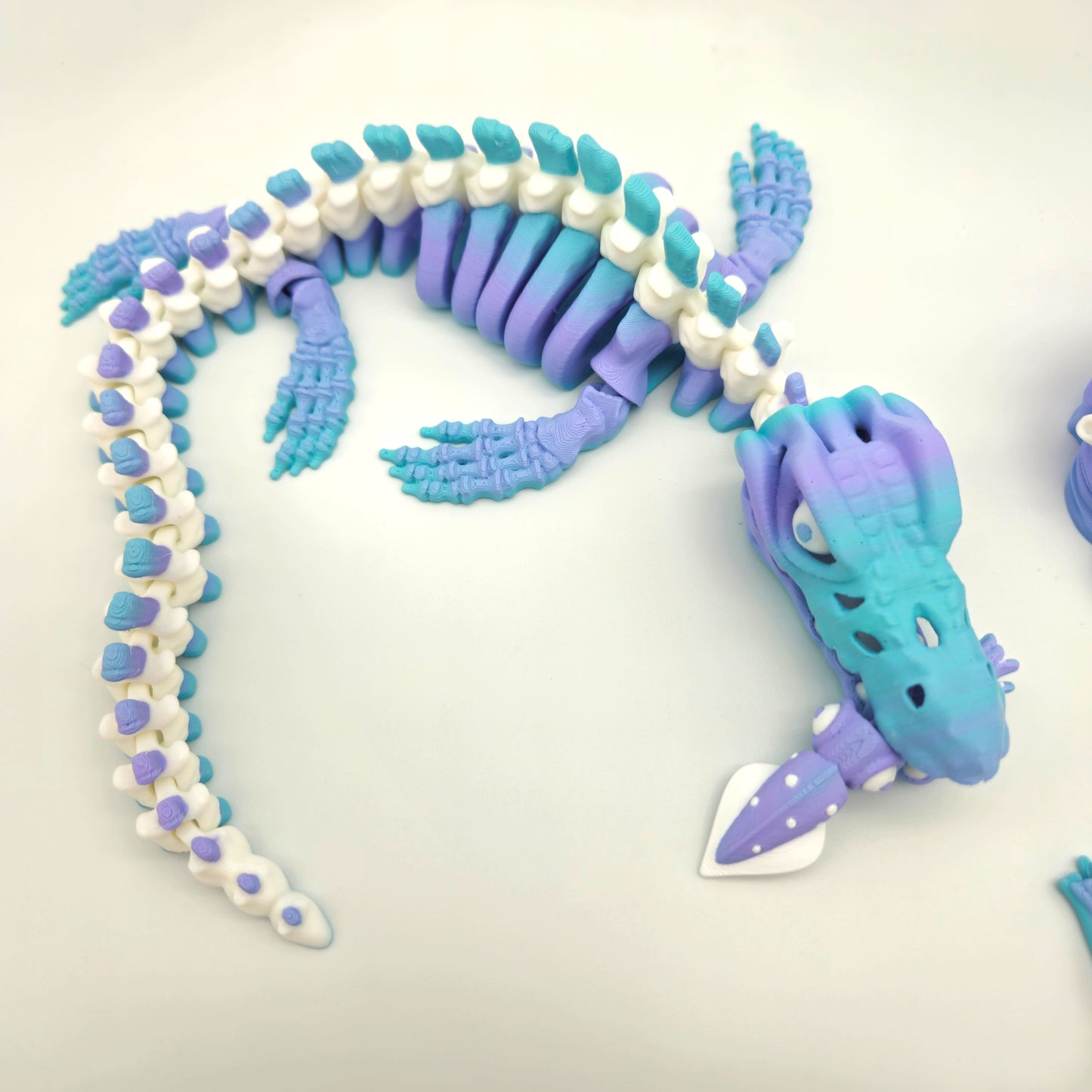 Skeleton Mosasaurus Figurine with Stand & Squid Minis