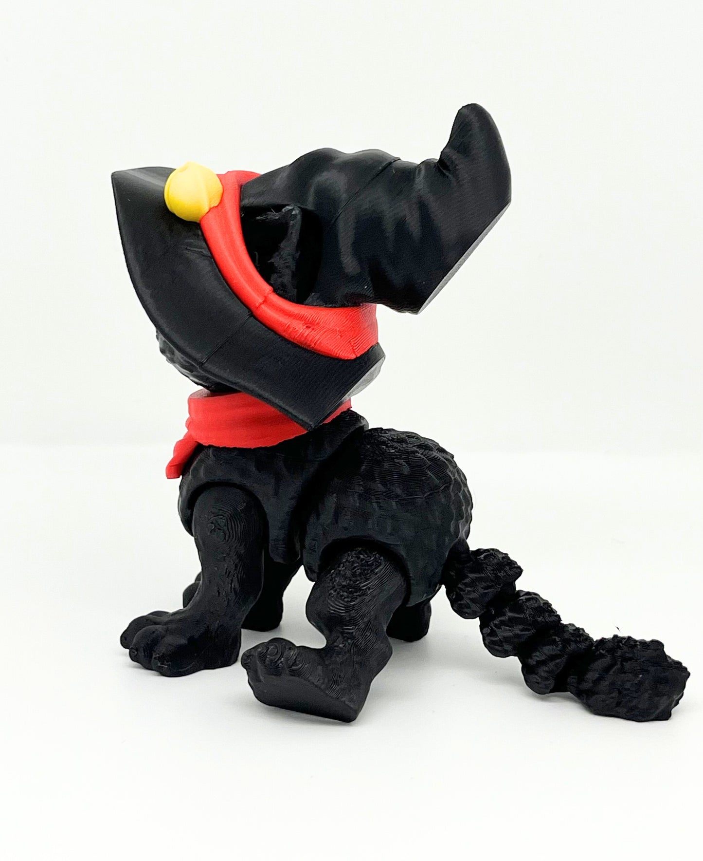 Black Cat Figurine with Witch Hat | Flexible Halloween Décor Collectible