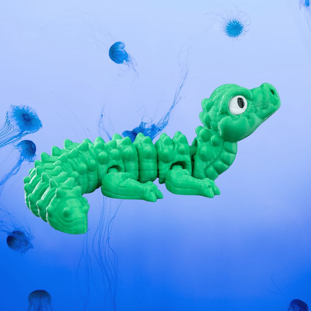 Unique Articulating Gator Toy - Handmade Reptile Puppet - Fun Kids Gift