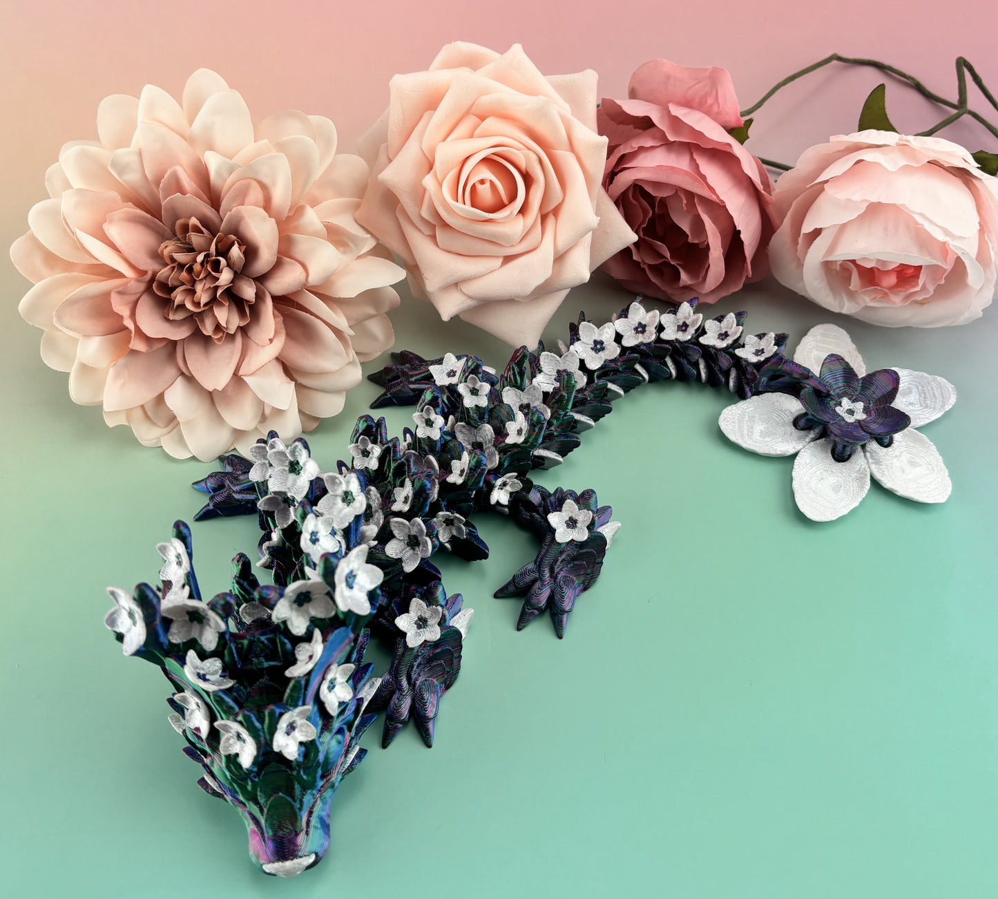 Baby Cherry Blossom Dragon Articulating 3D Printed Figure