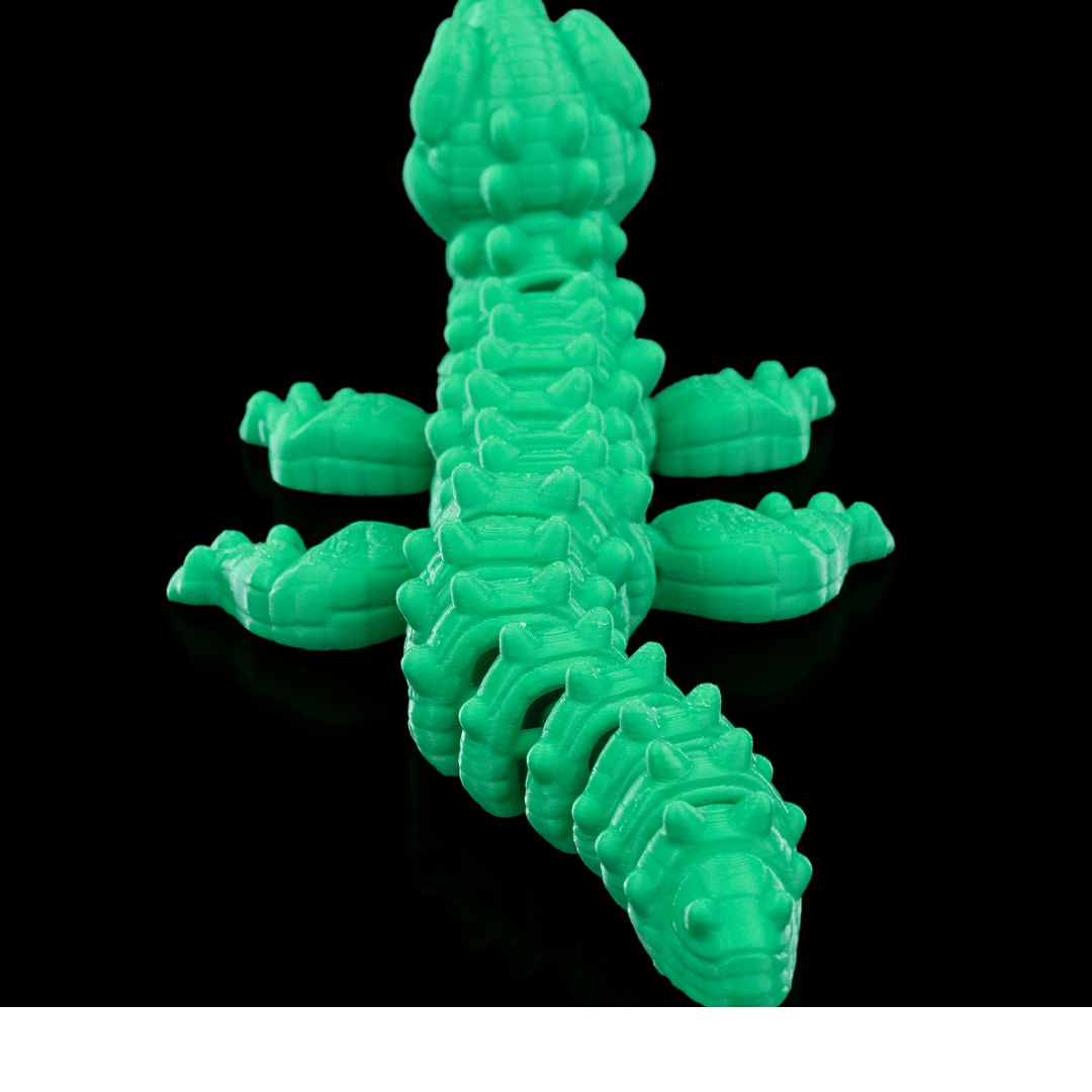 Unique Articulating Gator Toy - Handmade Reptile Puppet - Fun Kids Gift