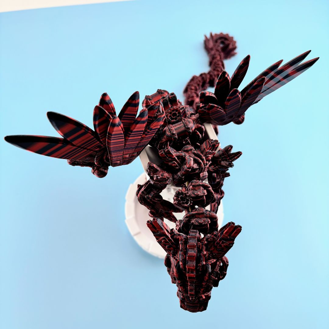 24.5” Steampunk Dragon, Articulating Flexi Wiggle ADHD, Autism, Stress and Anxiety Relief