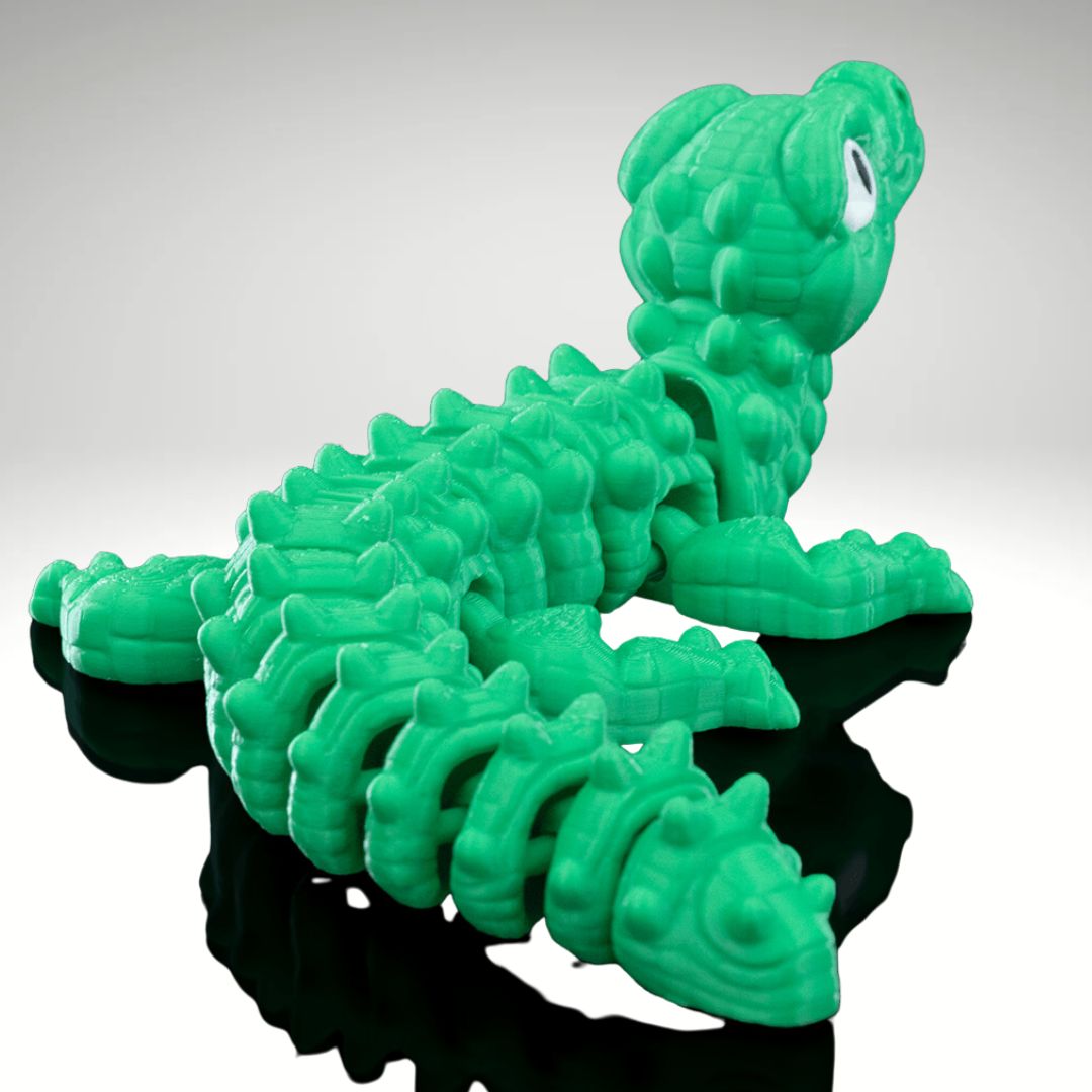 Unique Articulating Gator Toy - Handmade Reptile Puppet - Fun Kids Gift