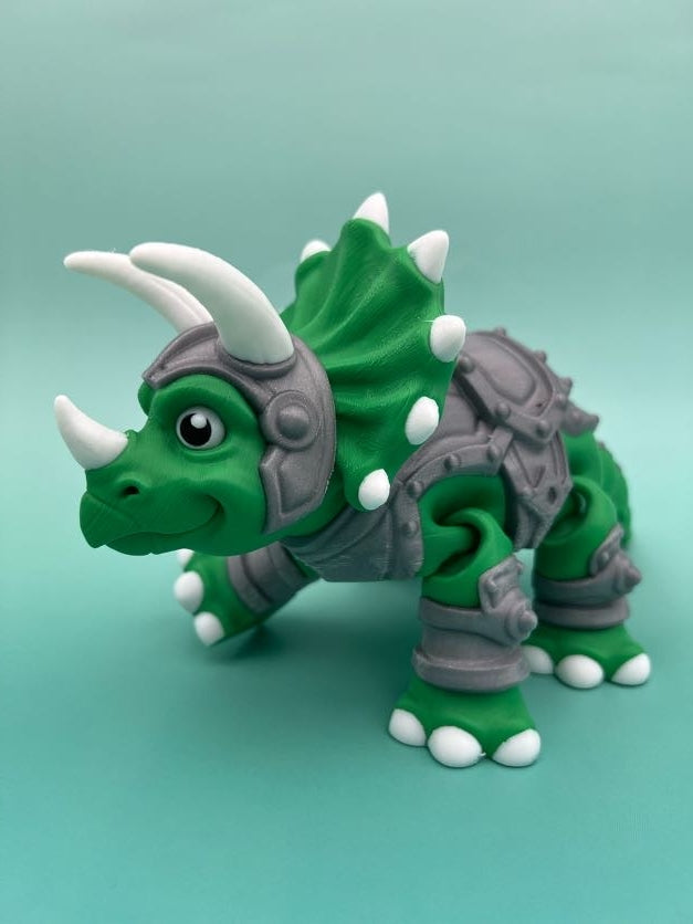Triceratops Knight Figurine