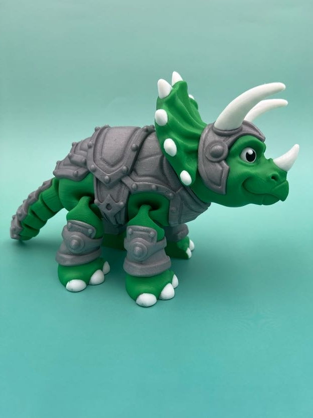 Triceratops Knight Figurine