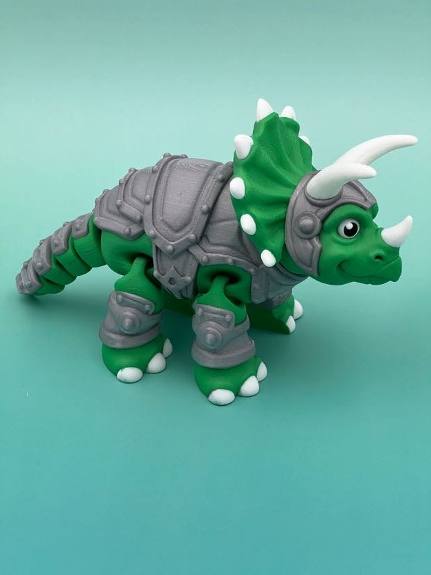 Triceratops Knight Figurine