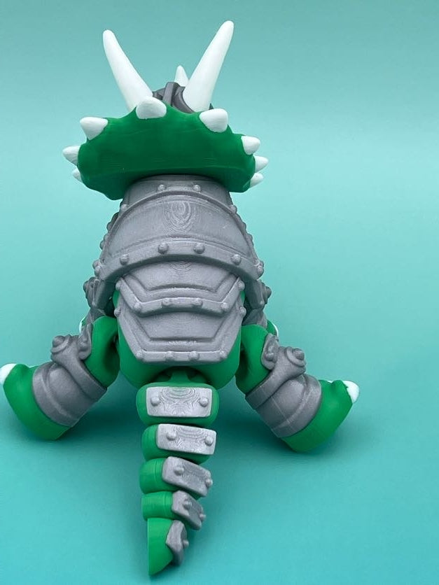 Triceratops Knight Figurine