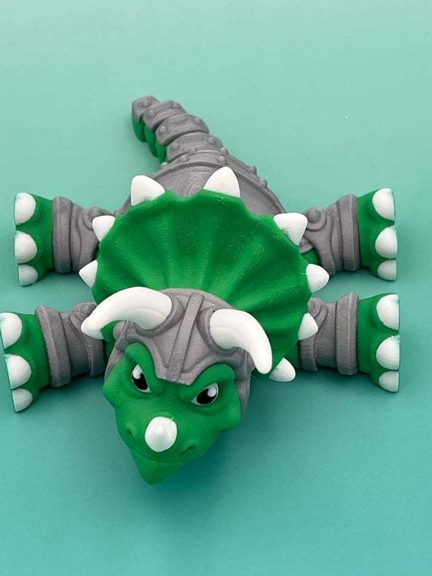 Triceratops Knight Figurine
