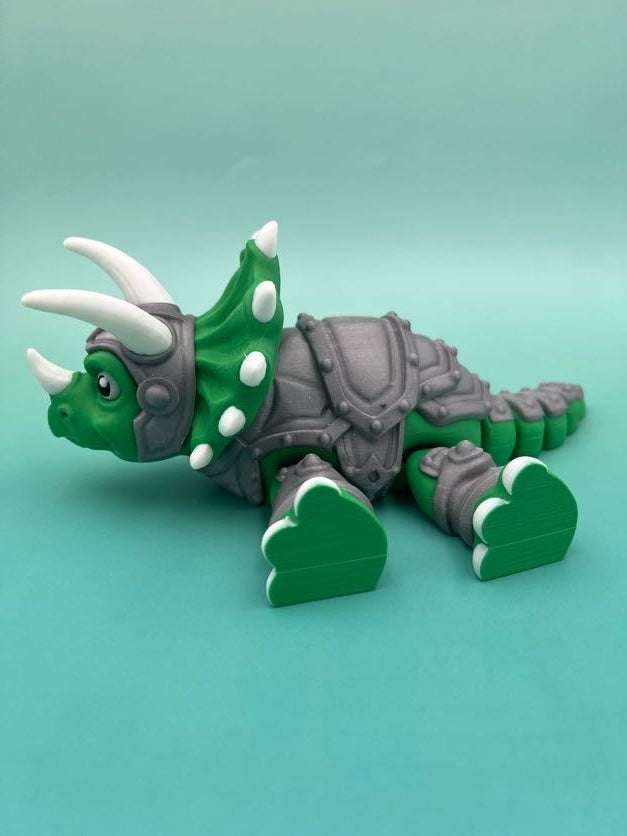 Triceratops Knight Figurine