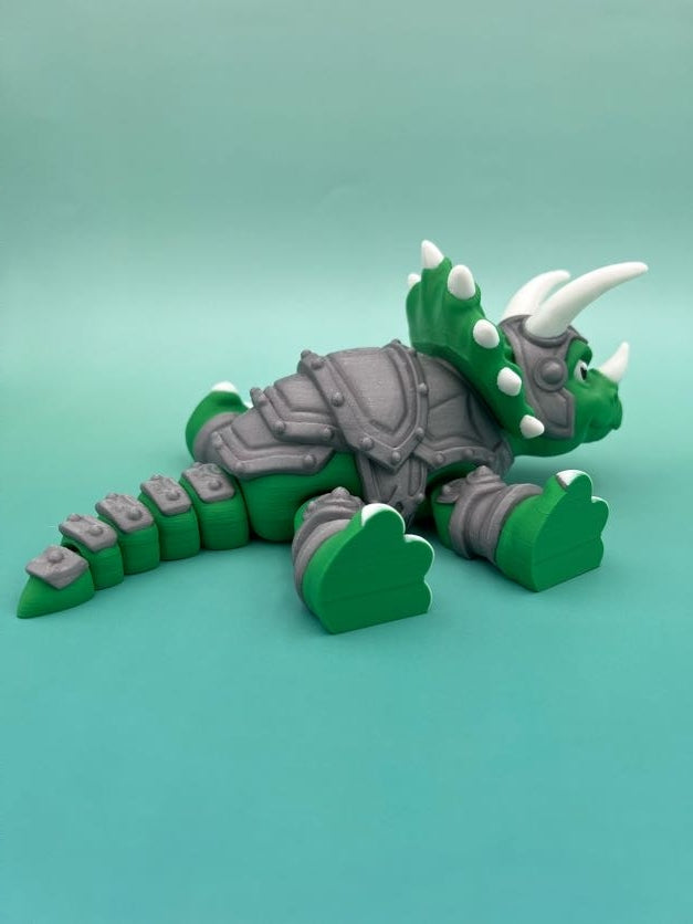 Triceratops Knight Figurine