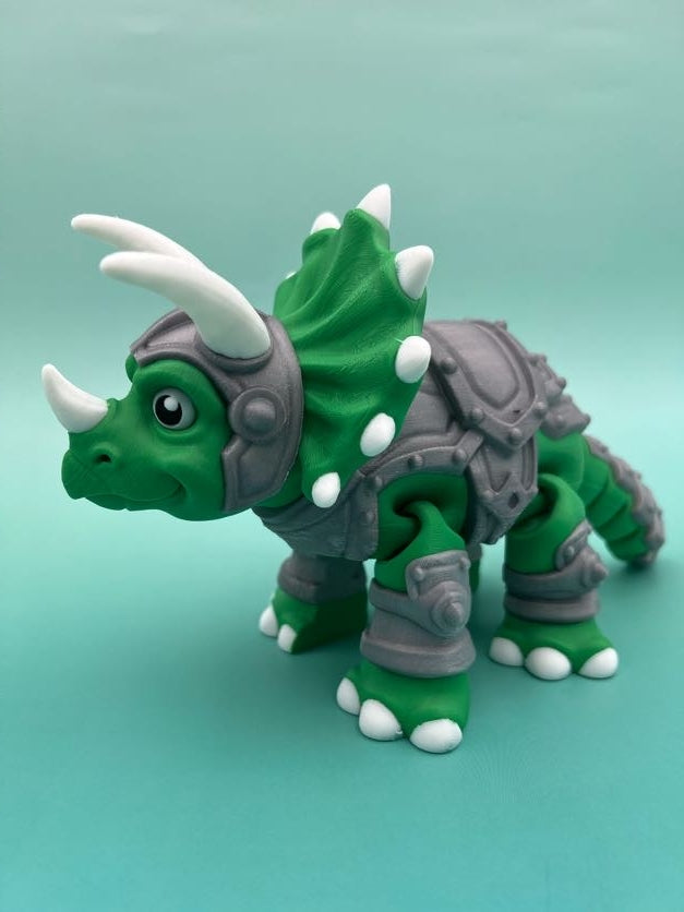 Triceratops Knight Figurine