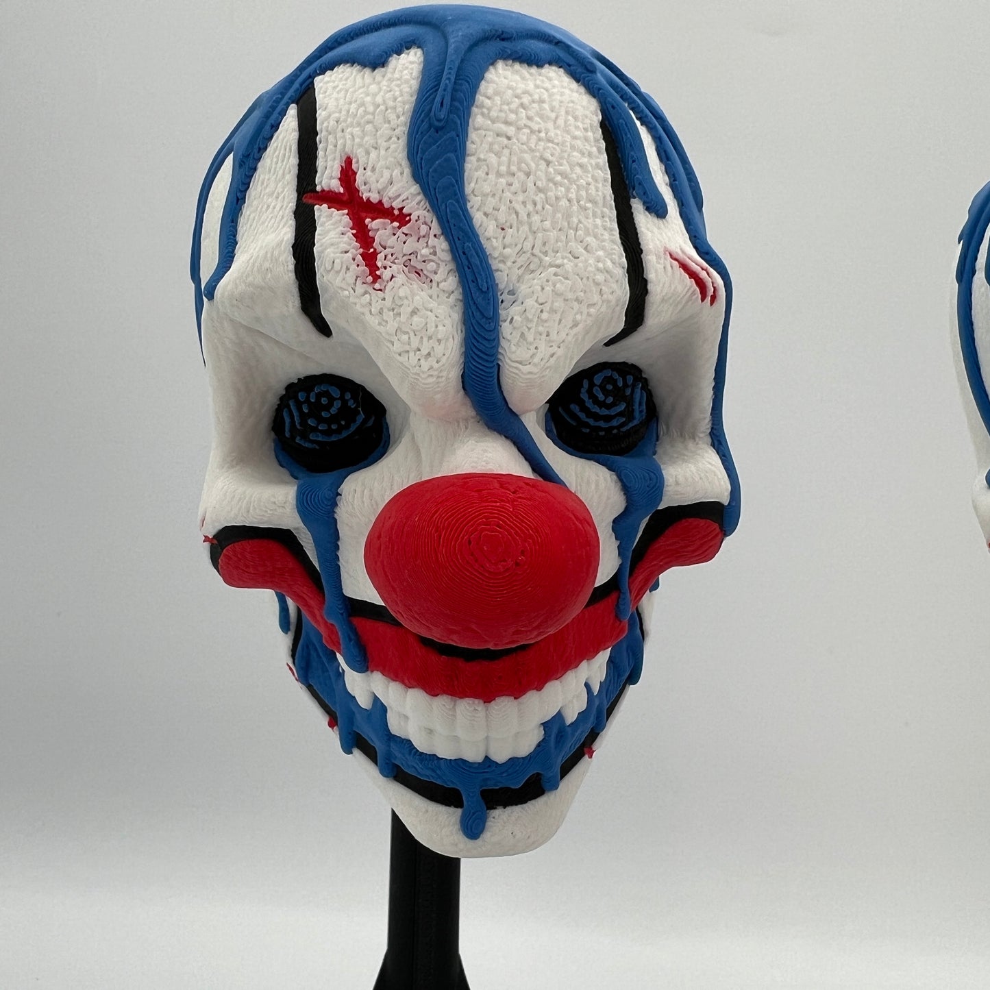 Mr. Juggle Wall/Table Decor — Two-Face Clown Skulls (with Stand)