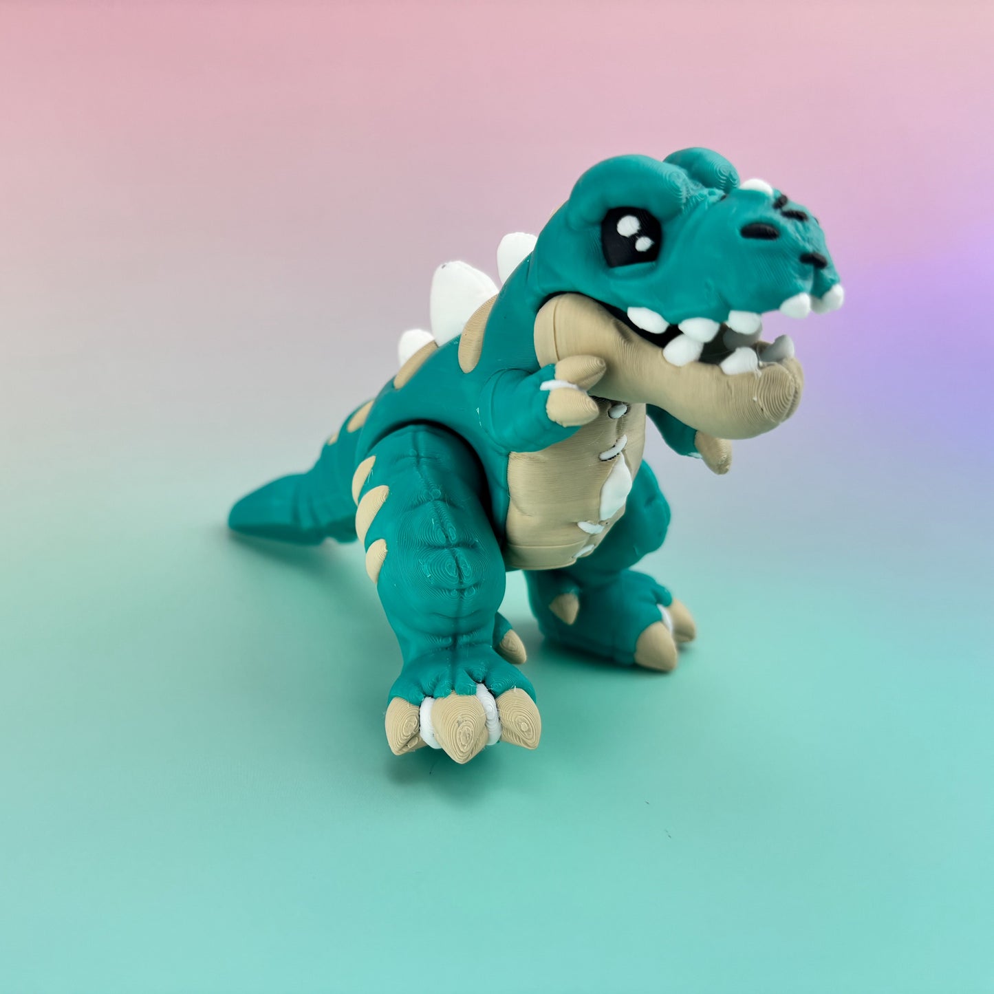 Handmade Articulated T-Rex Toy 3D Printed | Stuffed Animal Appearance