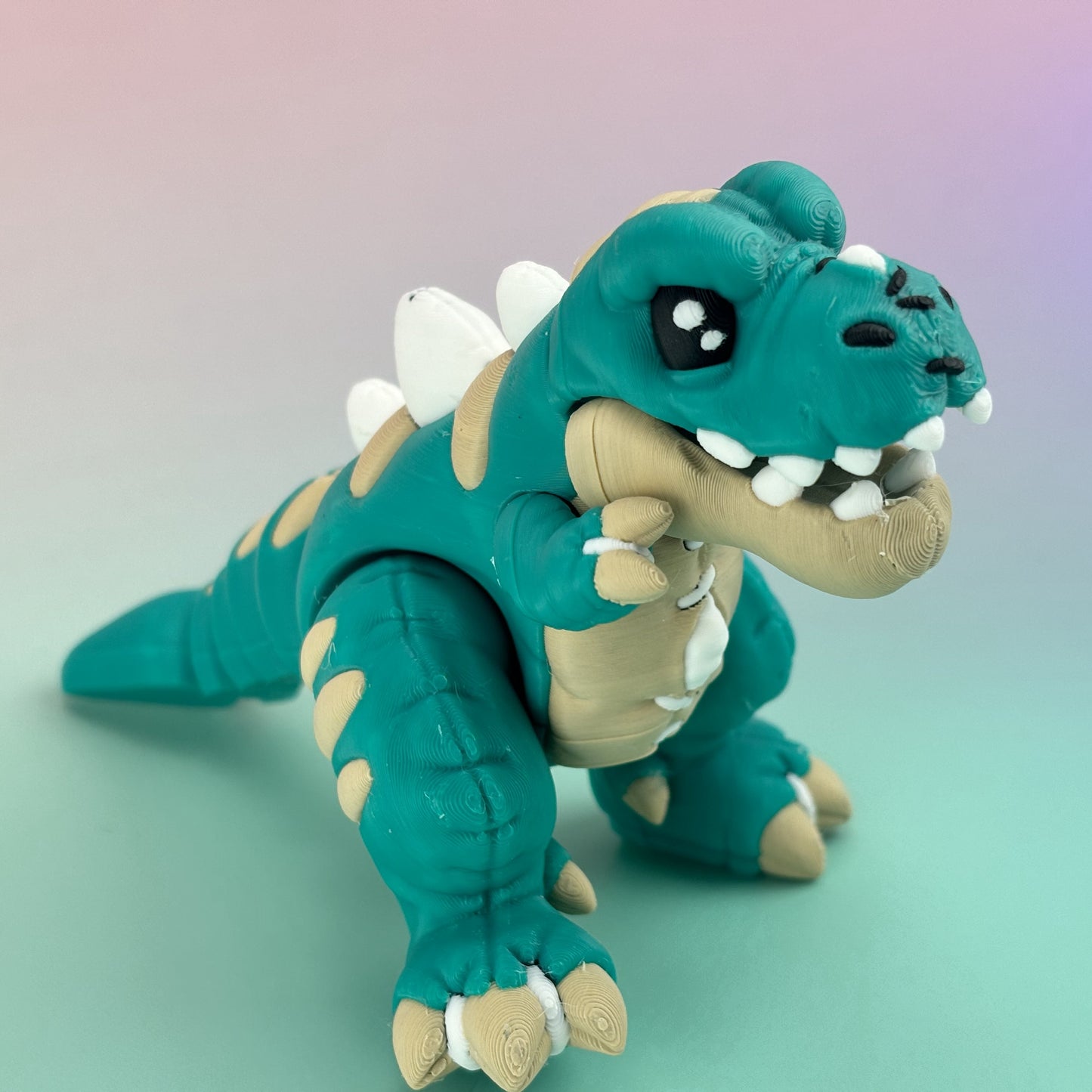 Handmade Articulated T-Rex Toy 3D Printed | Stuffed Animal Appearance
