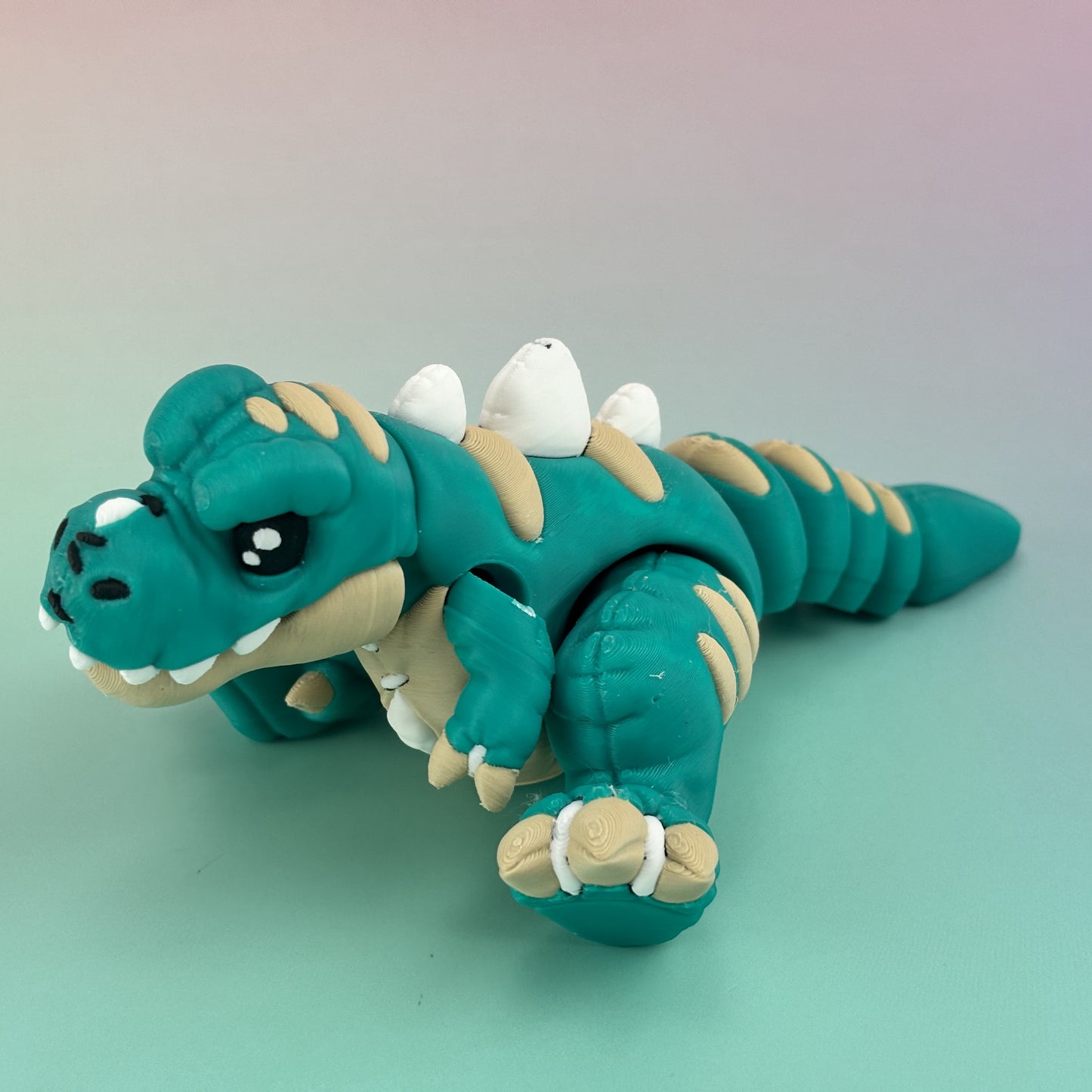 Handmade Articulated T-Rex Toy 3D Printed | Stuffed Animal Appearance