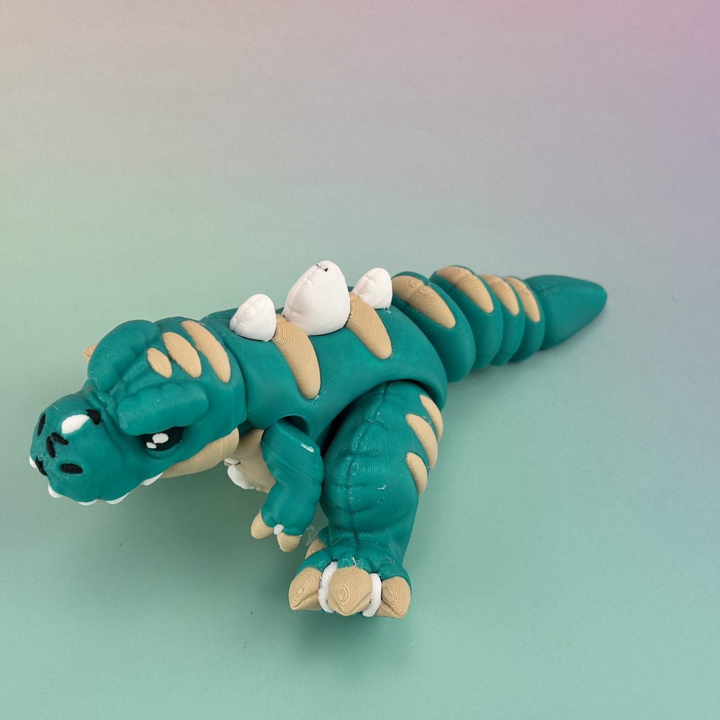 Handmade Articulated T-Rex Toy 3D Printed | Stuffed Animal Appearance
