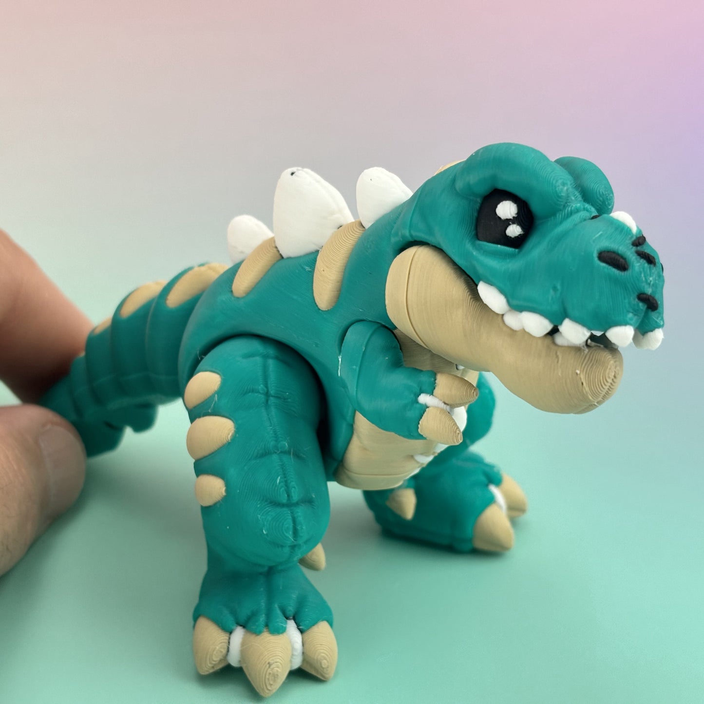 Handmade Articulated T-Rex Toy 3D Printed | Stuffed Animal Appearance