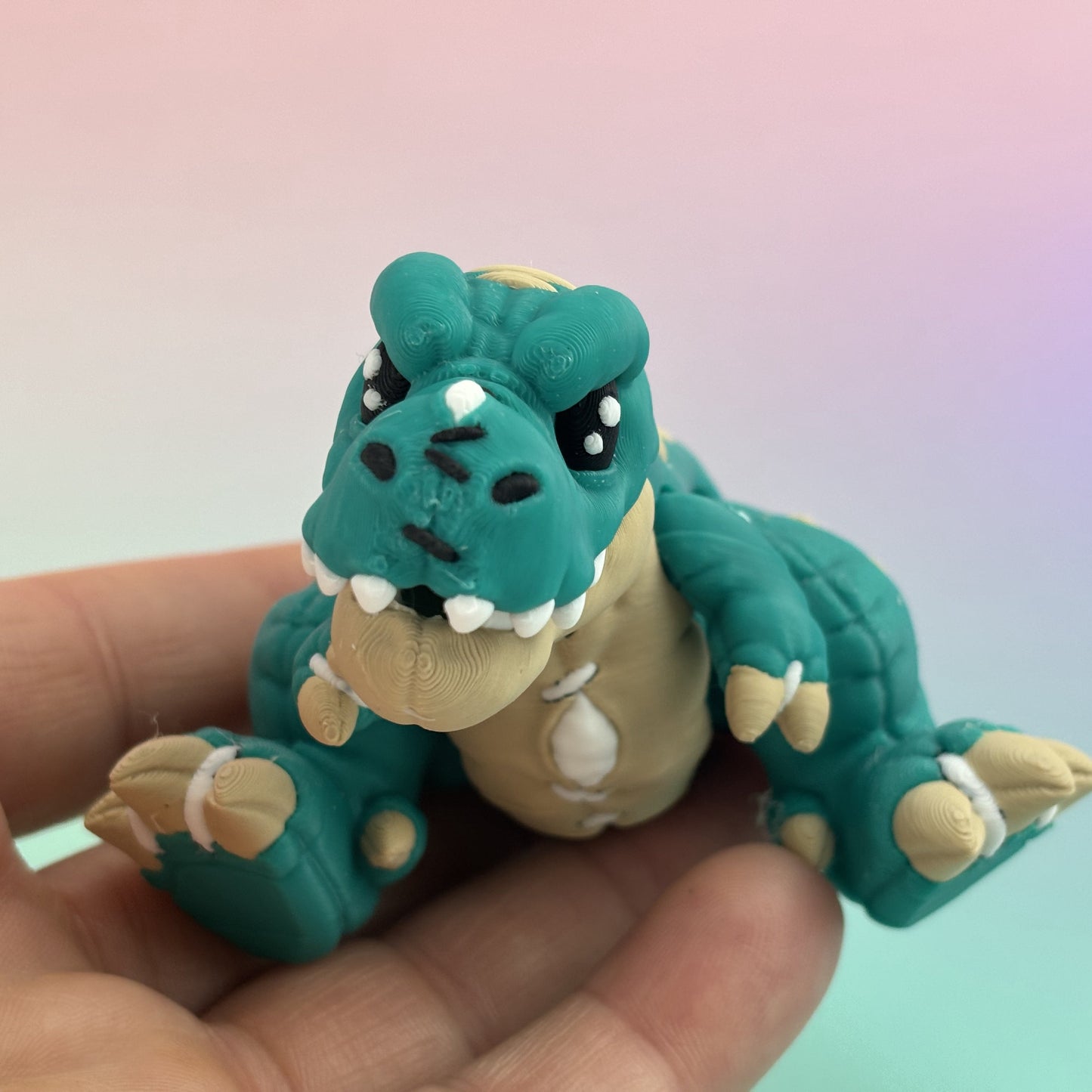 Handmade Articulated T-Rex Toy 3D Printed | Stuffed Animal Appearance
