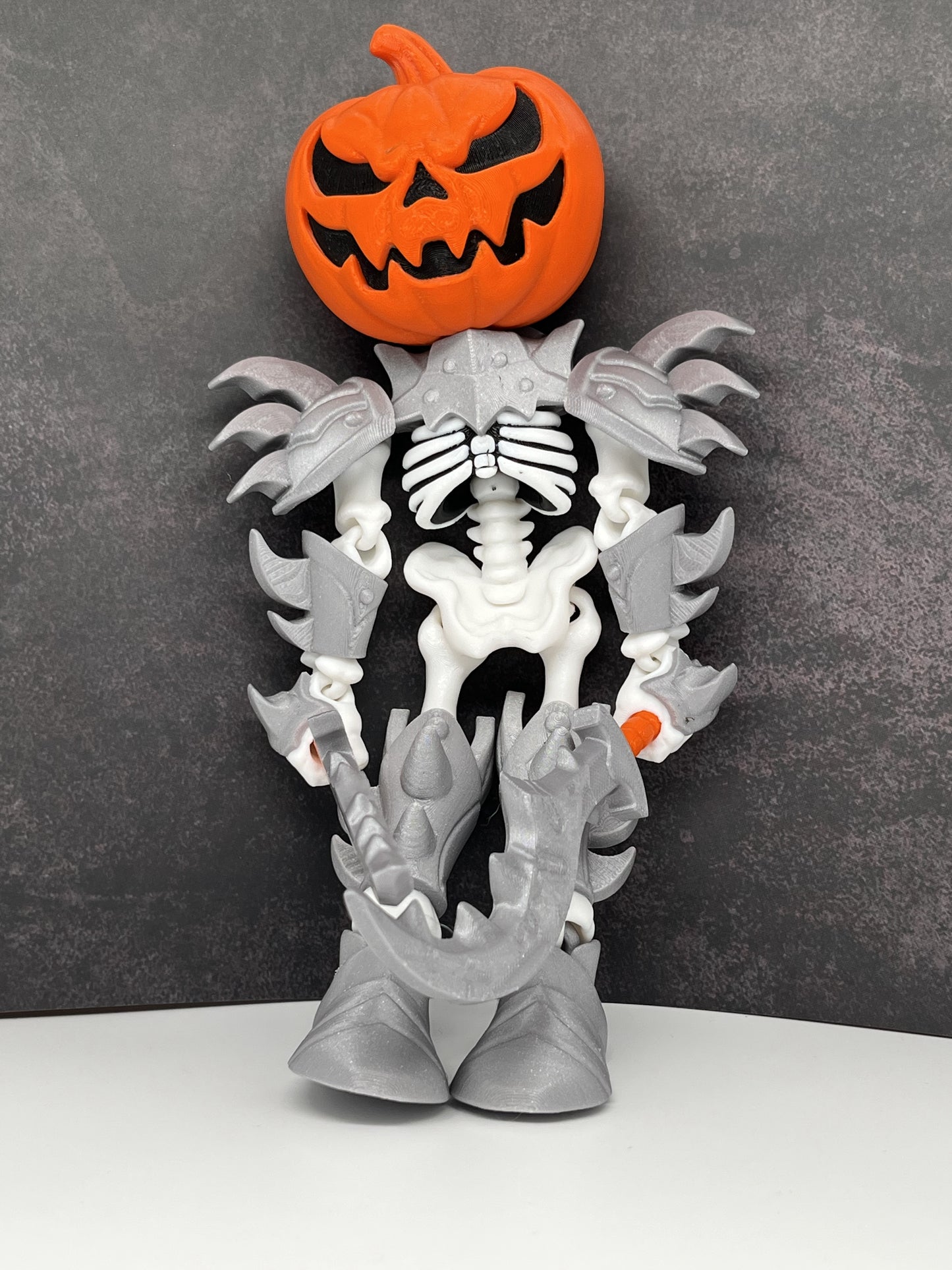 Pumpkin Knight – Armored Skeleton Figurine (Fantasticraft3D)