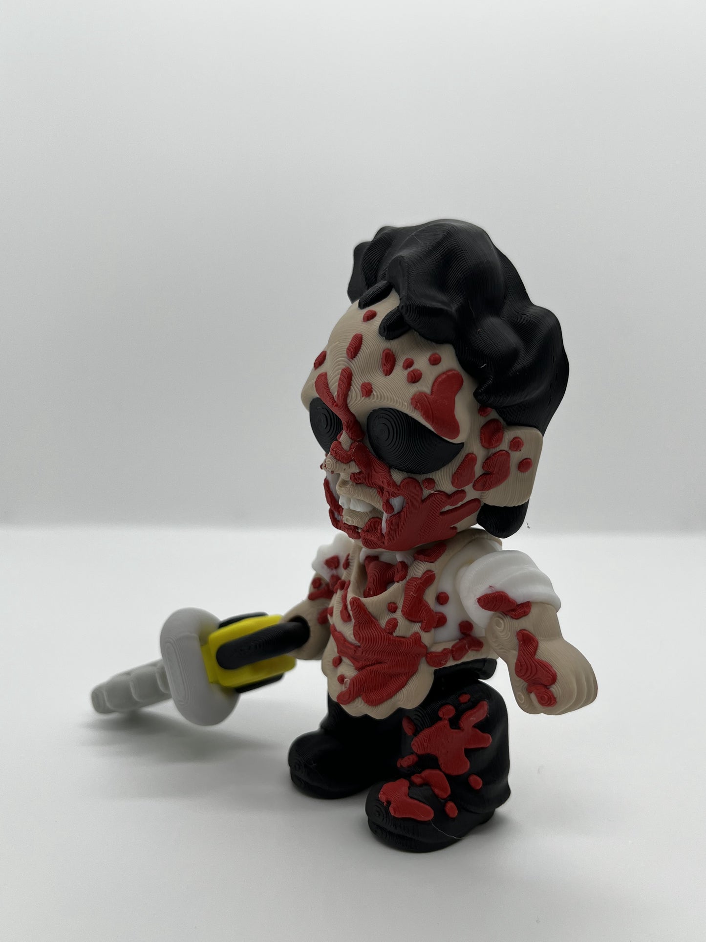 Leatherface-Inspired Horror Fan Art Figurine | 4.5" Collectible with Chainsaw