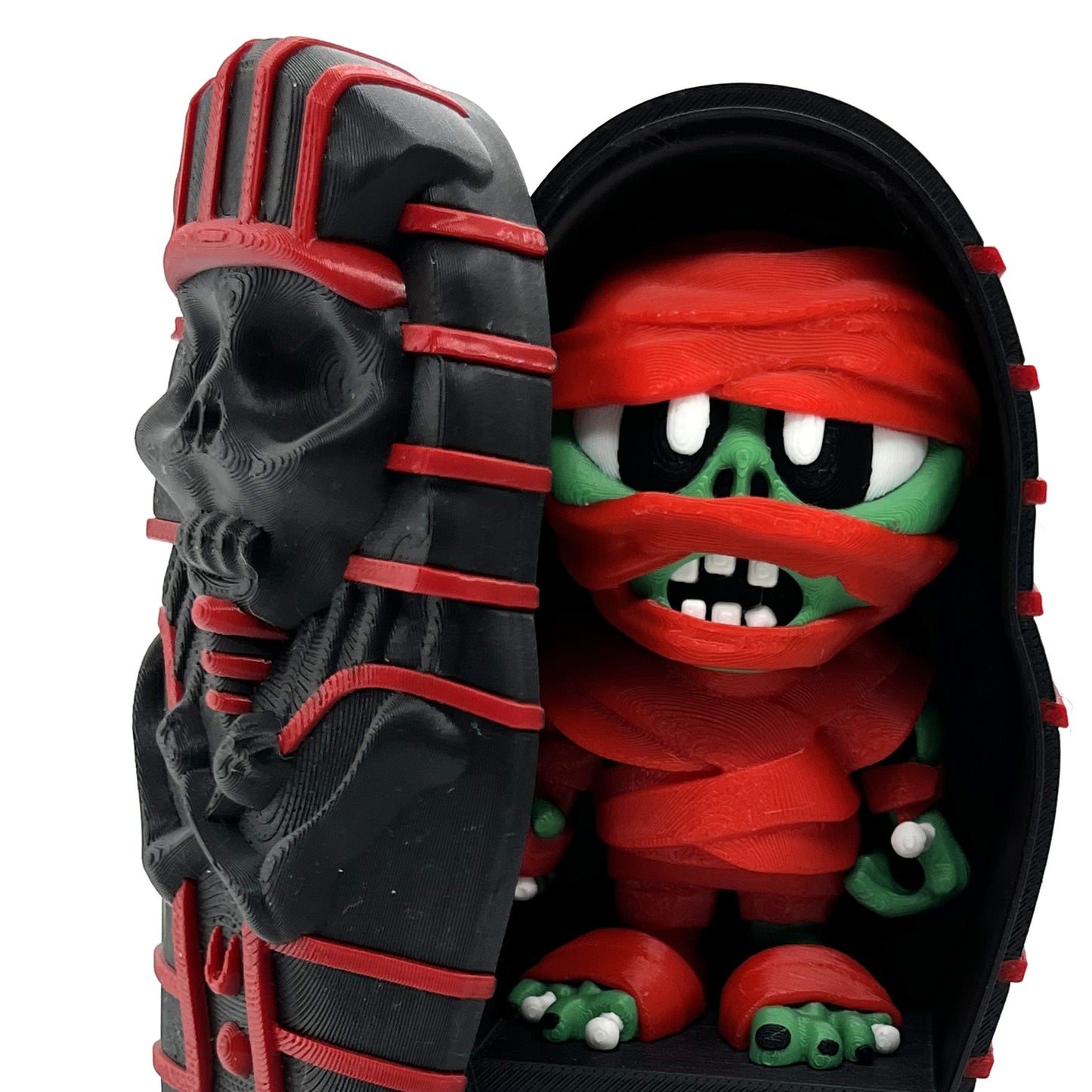 Mummy with Sarcophagus – Red/Black Set (6"