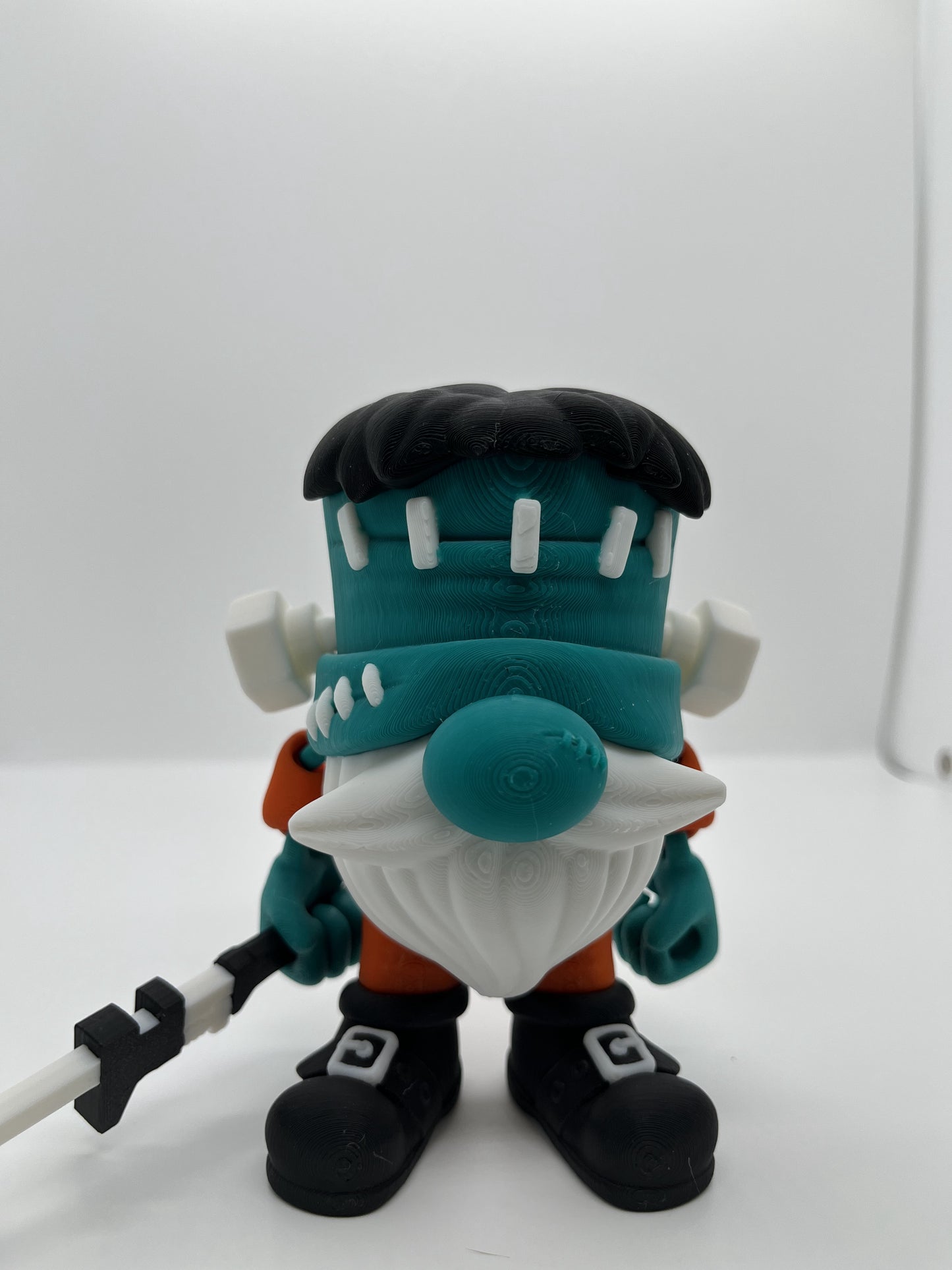 š Frankenstein Gnome Figurine with Wrench ā Halloween Fan Art