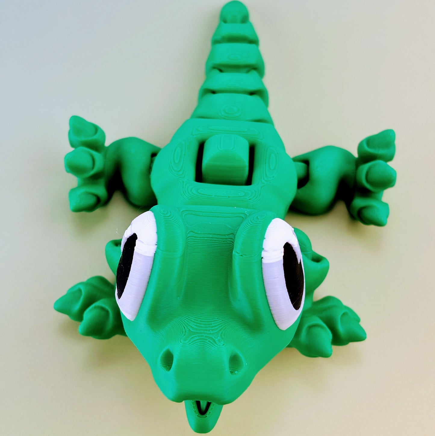 Unique Crocodile Figurine - Fun Press Mechanism