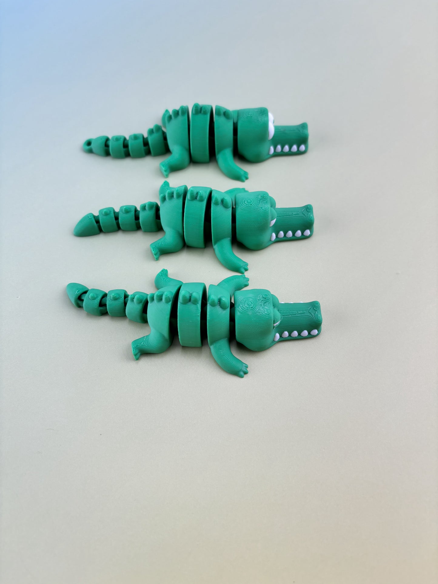 Flexi Crocodile Trio: Expressive Toy Set - Happy, Upset, Angry