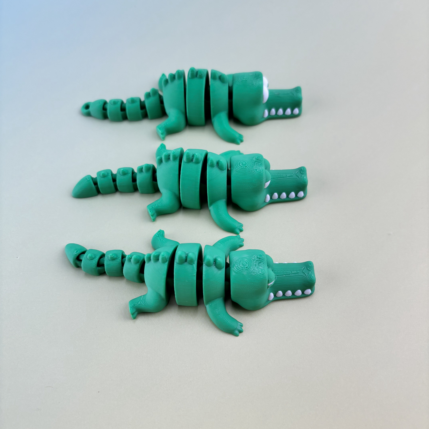 Flexi Crocodile Trio: Expressive Toy Set - Happy, Upset, Angry