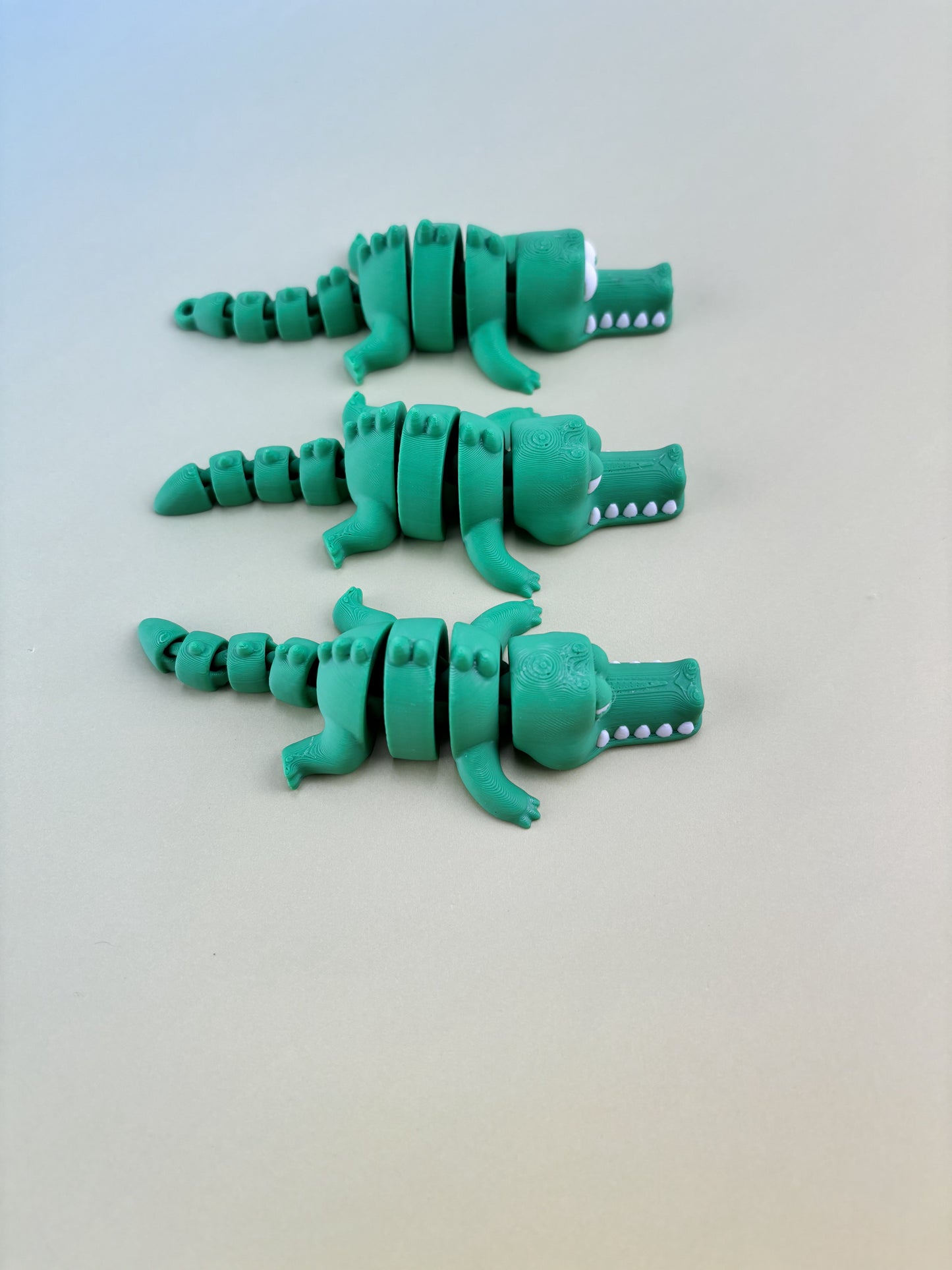 Flexi Crocodile Trio: Expressive Toy Set - Happy, Upset, Angry