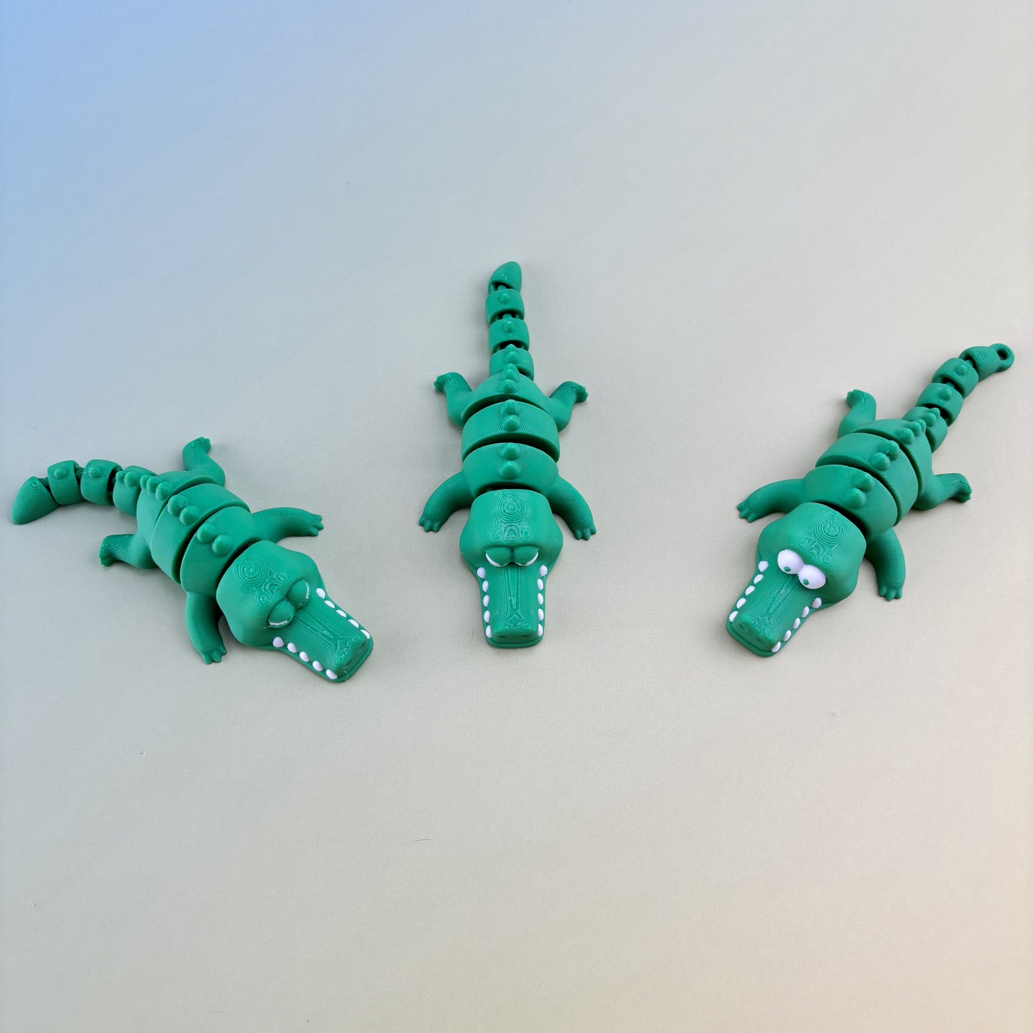 Flexi Crocodile Trio: Expressive Toy Set - Happy, Upset, Angry