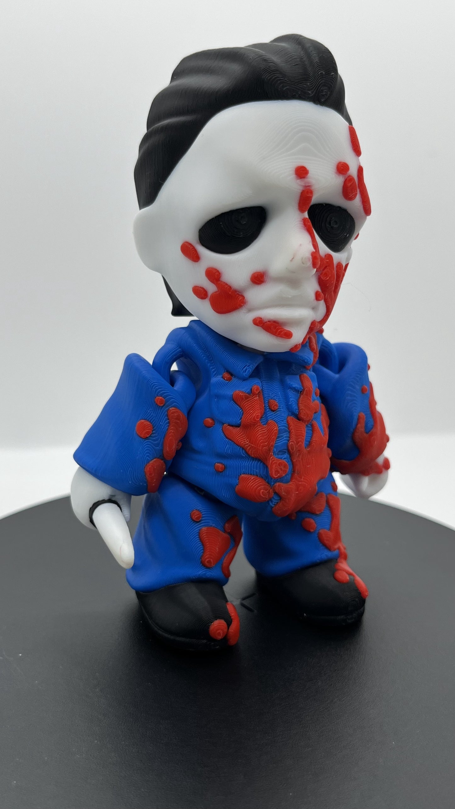Michael Myers Mini Figurine – Horror Fan Art with Flexible Joints (Halloween Inspired)