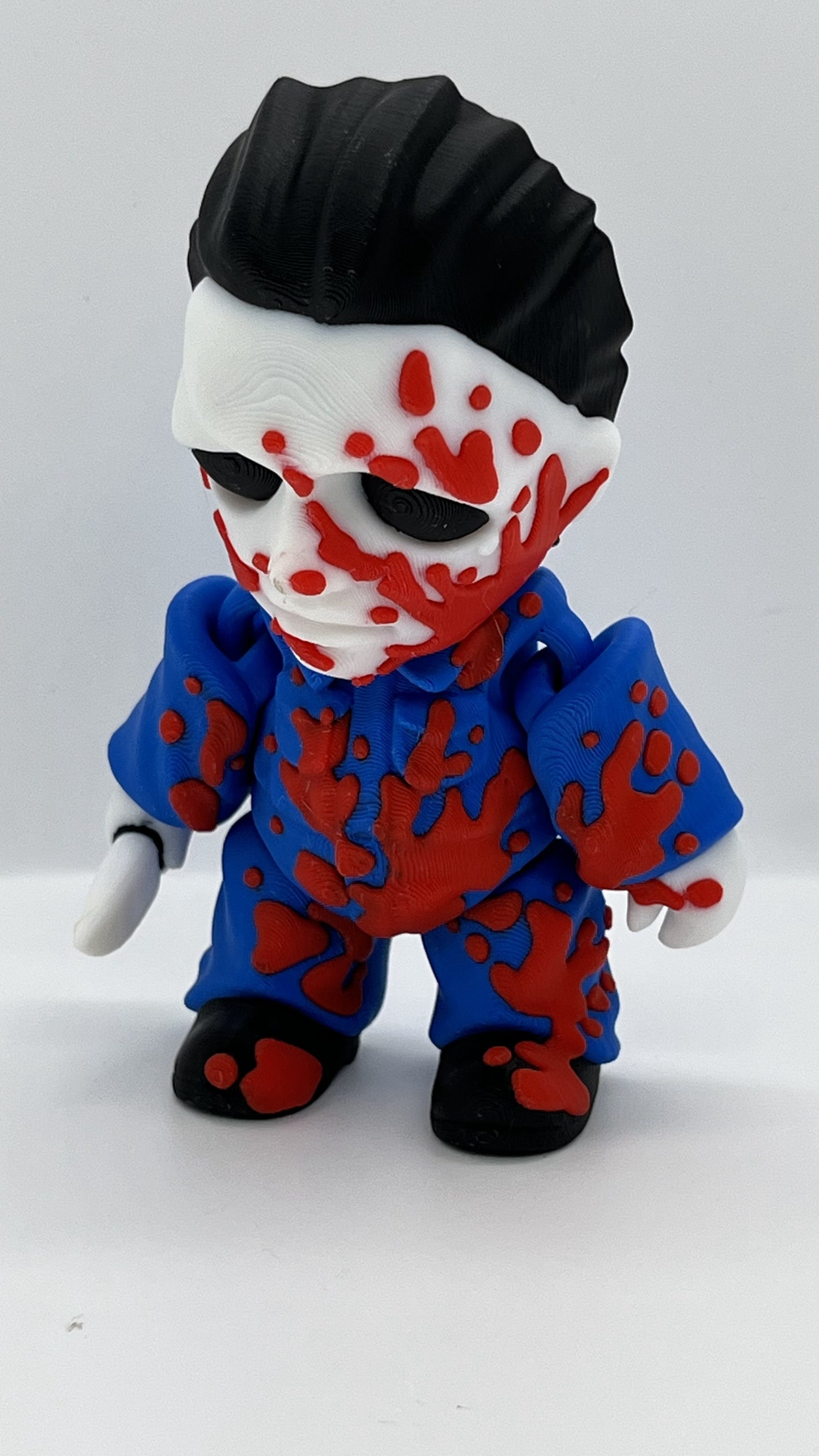 Michael Myers Mini Figurine – Horror Fan Art with Flexible Joints (Halloween Inspired)