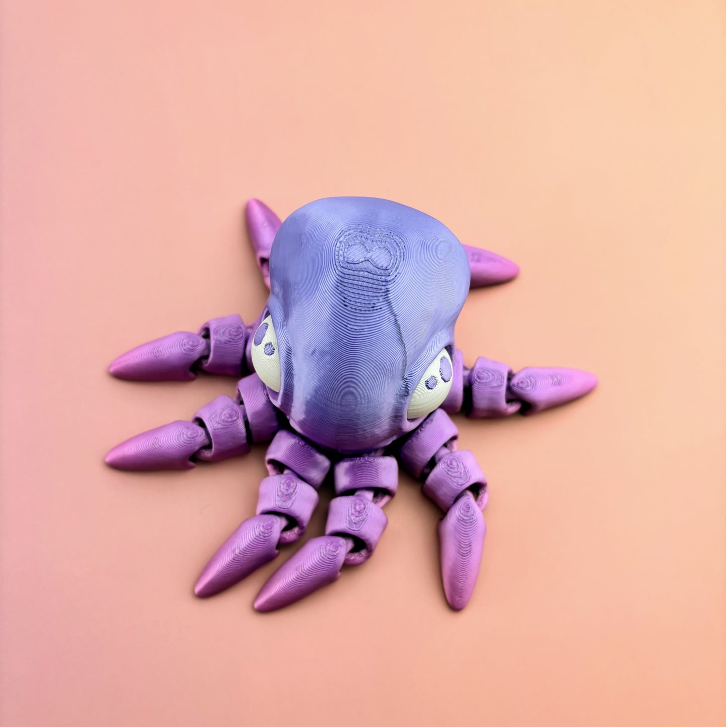 Tiny Octopus Articulating 3D Printed Design | Fun Fidget Toy for Stress Relief