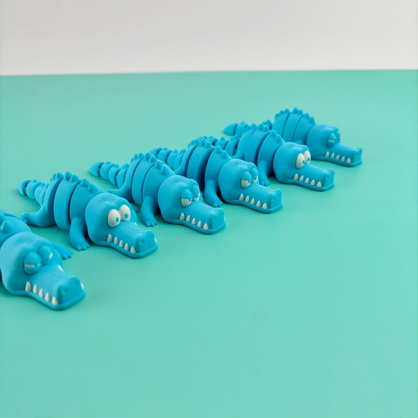 Flexi Crocodile Trio: Expressive Toy Set - Happy, Upset, Angry