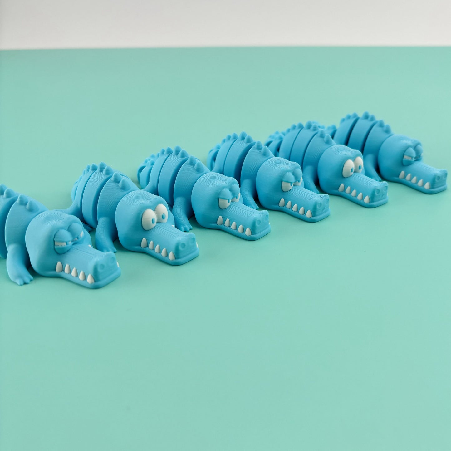 Flexi Crocodile Trio: Expressive Toy Set - Happy, Upset, Angry