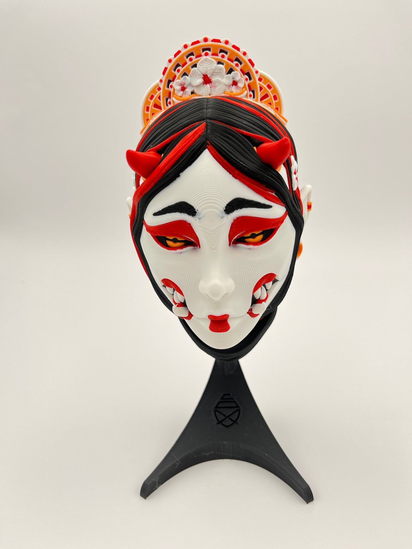 KUCHISAKE Wall Mask – Oni-Inspired Geisha Mask (Wall or Table Display)