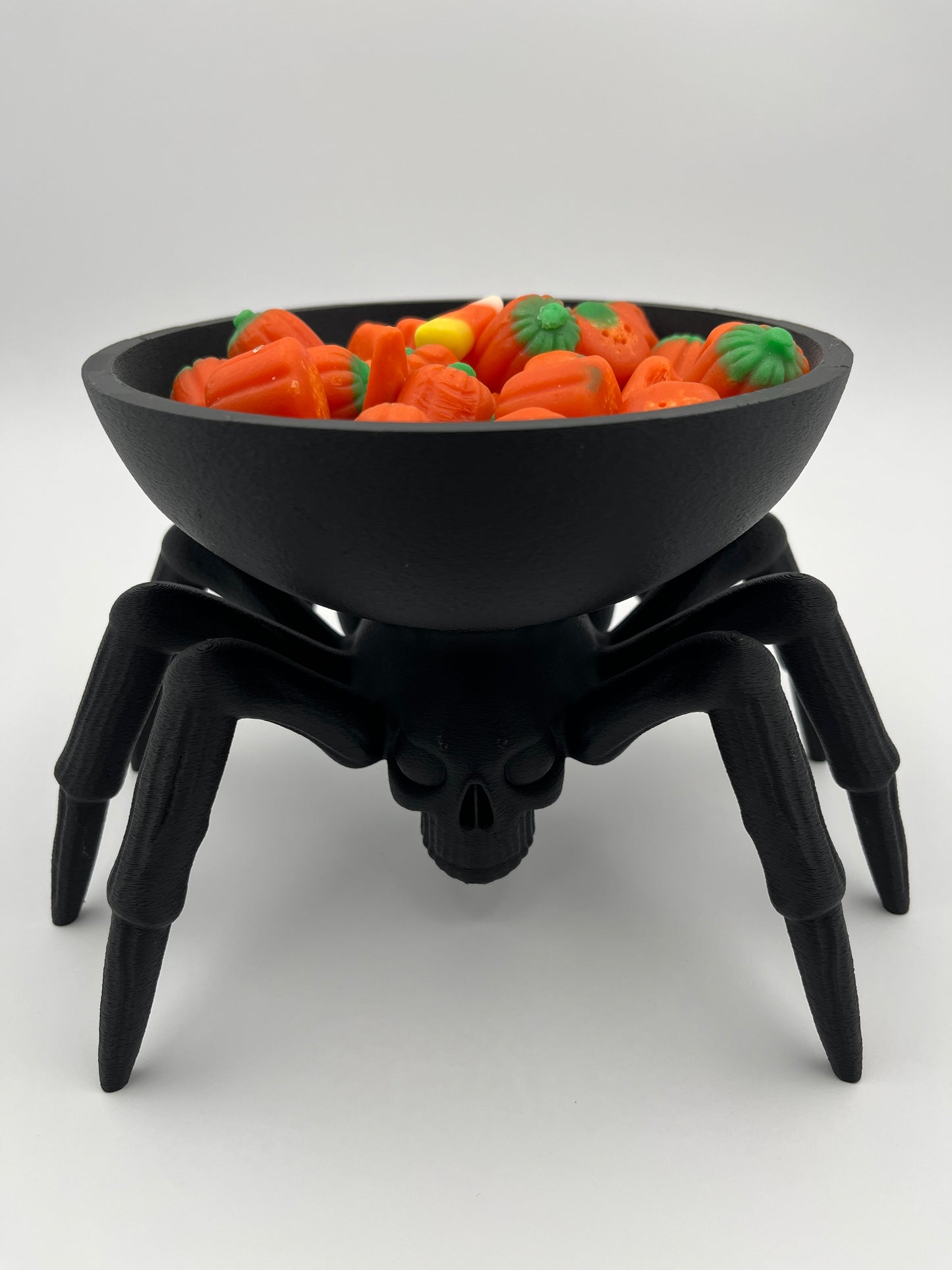 Spider Candy Bowl on Skull Base