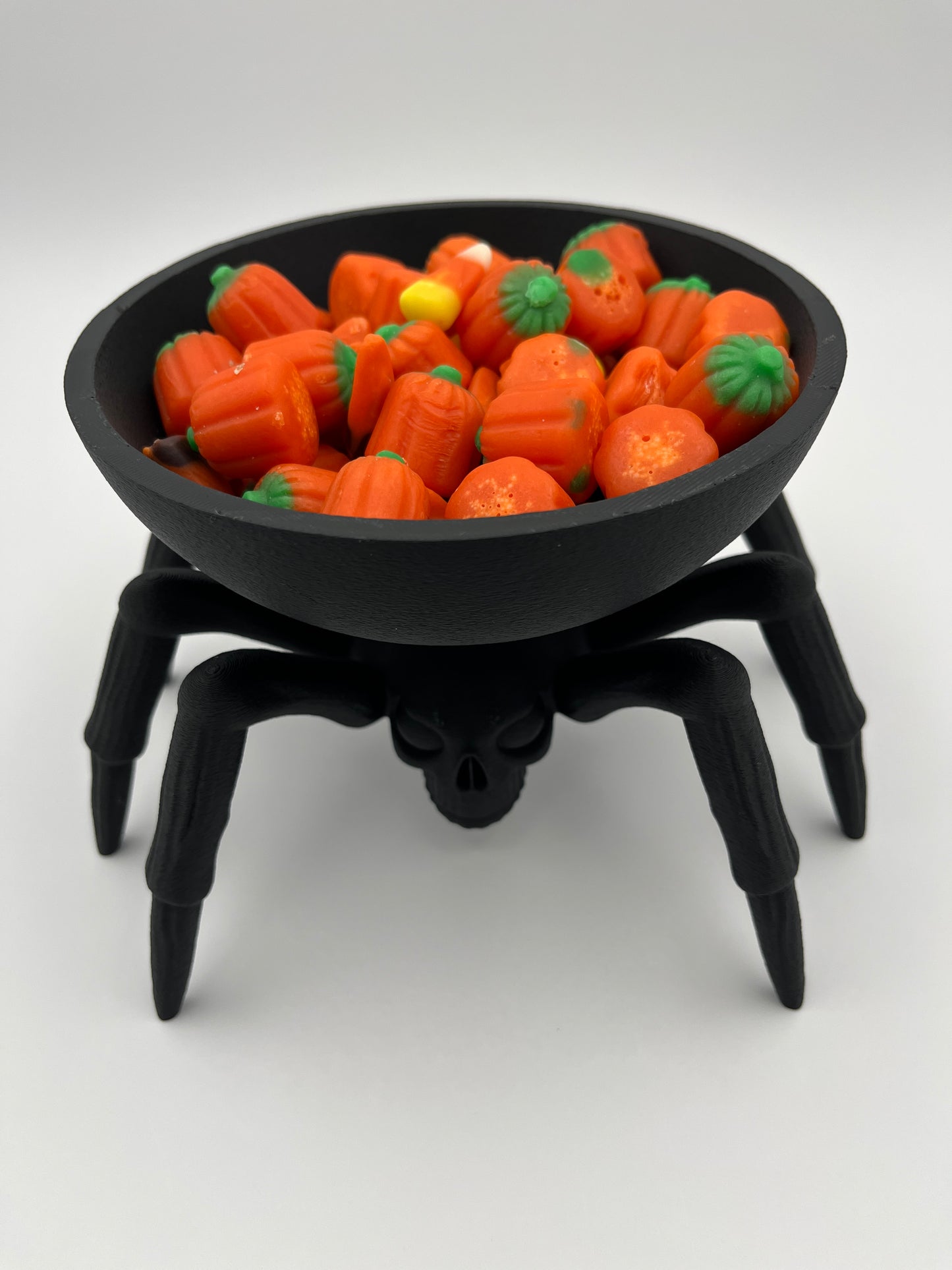 Spider Candy Bowl on Skull Base