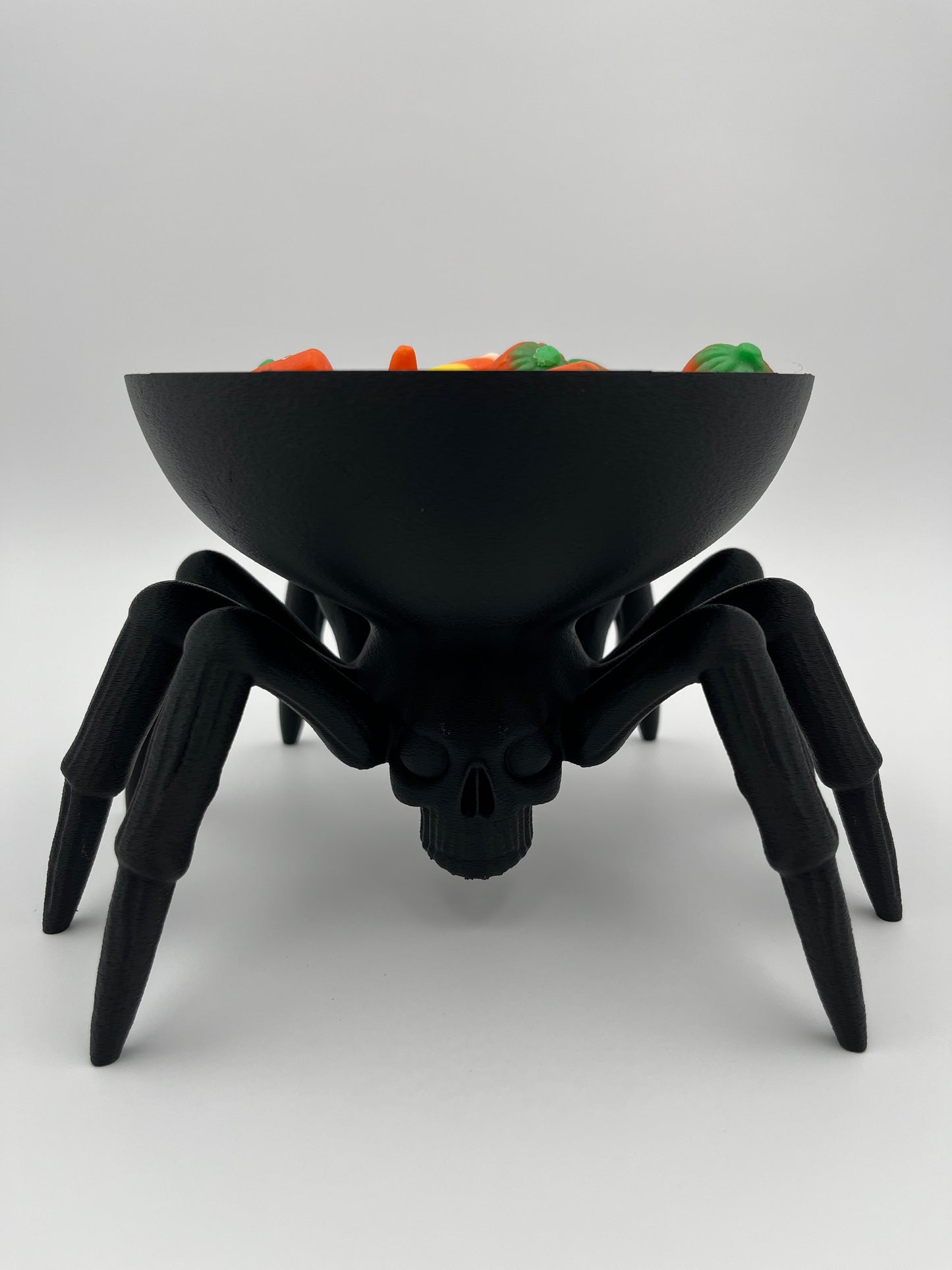 Spider Candy Bowl on Skull Base