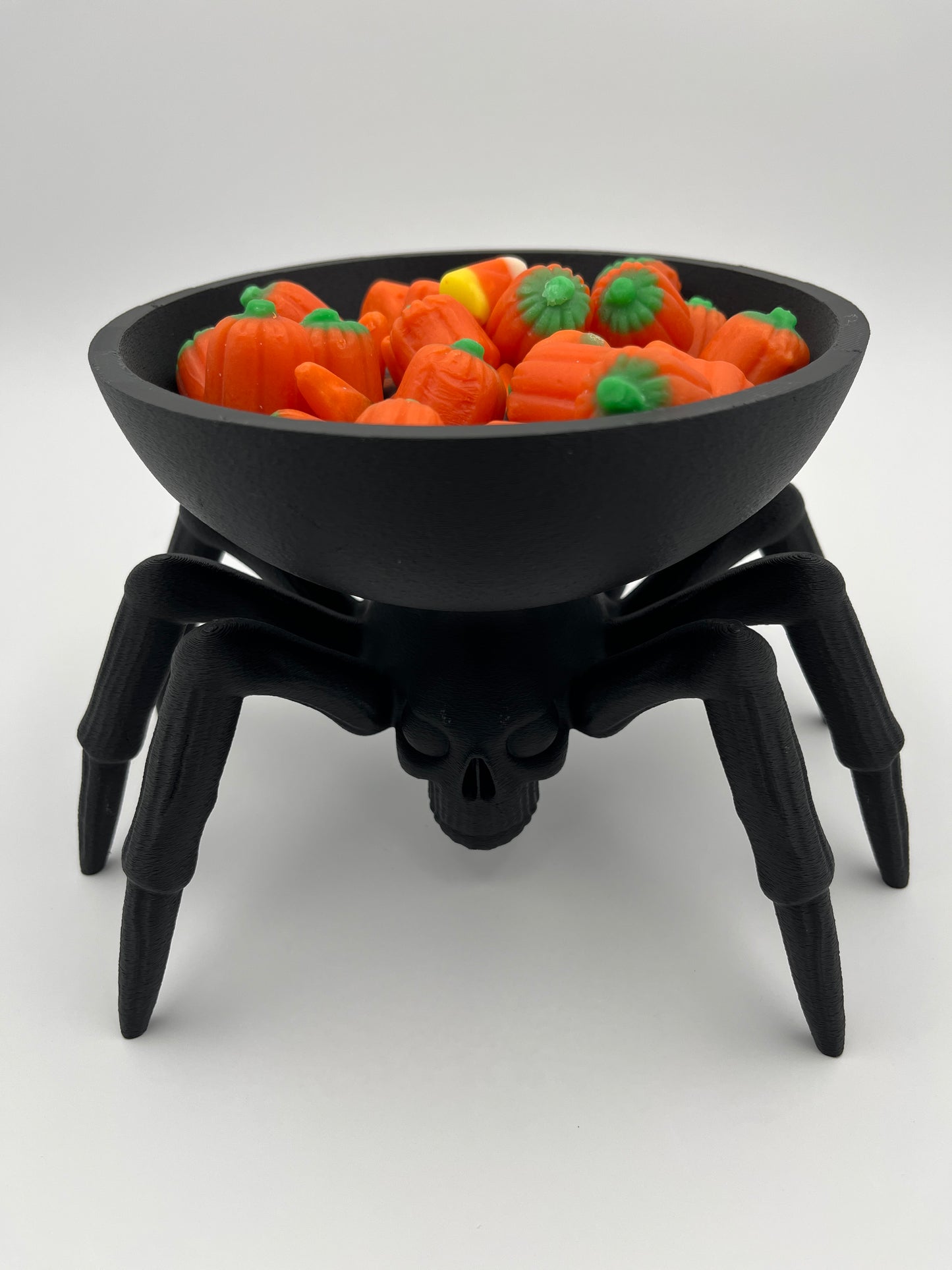Spider Candy Bowl on Skull Base