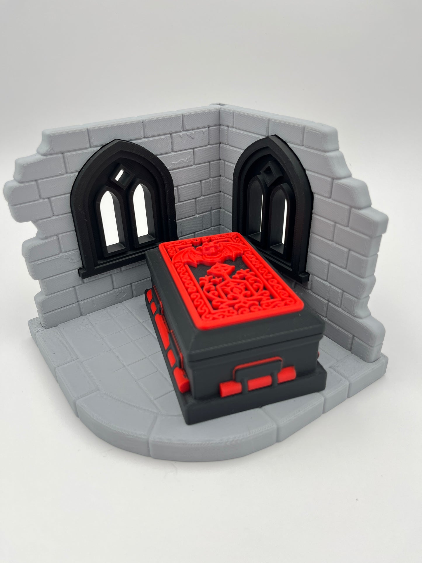 Cute Vampire Coffin Diorama – Castle Corner Display Set