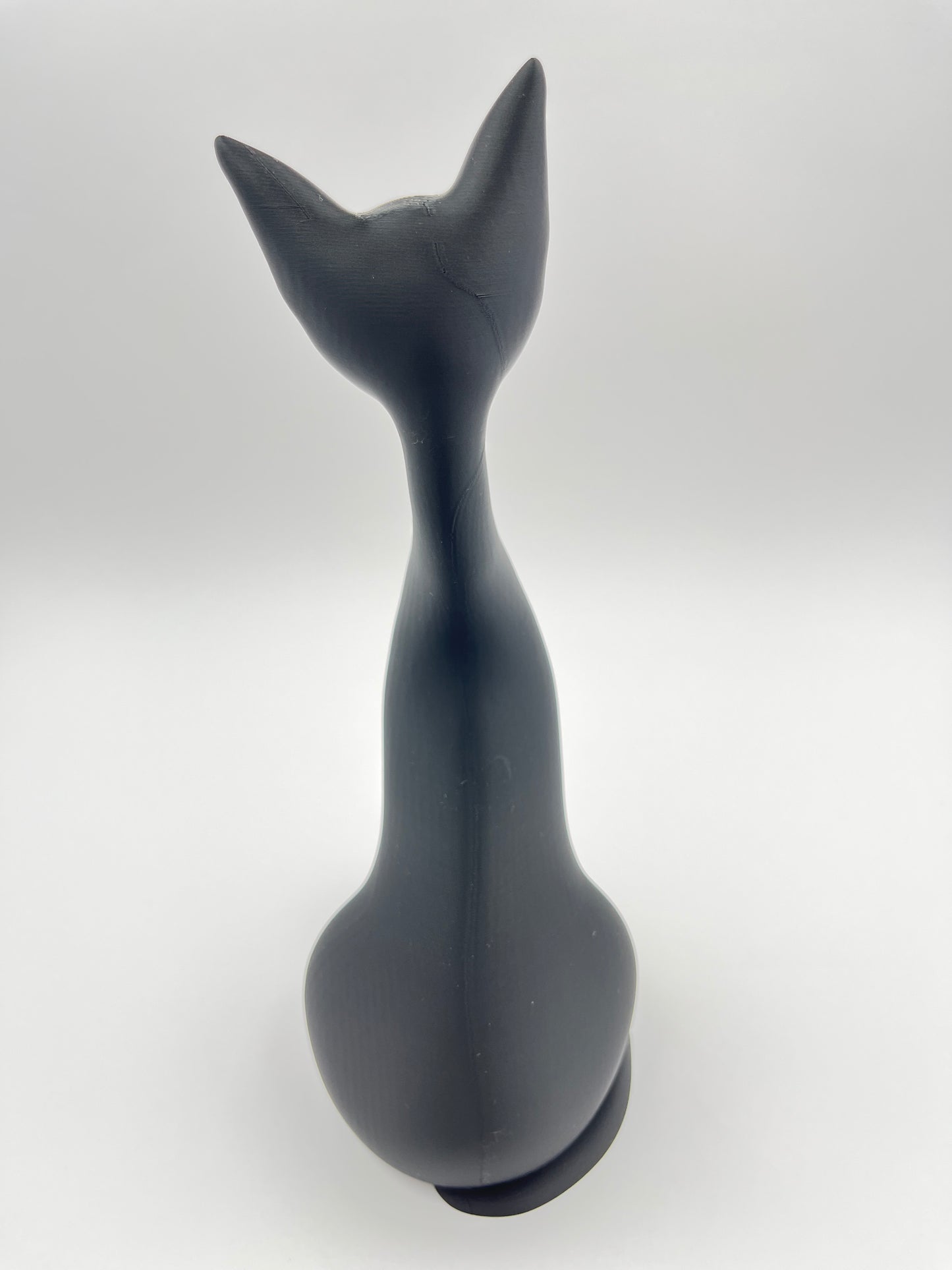 Elegant+Cat – Minimalist Black Statue (10")