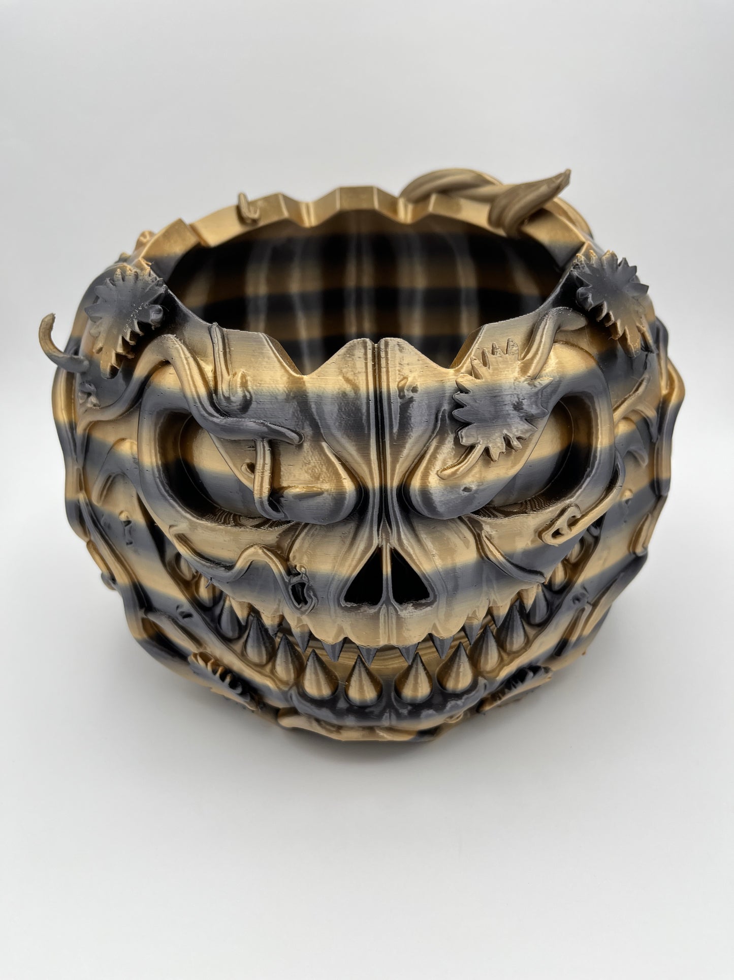 Grinning Pumpkin Candy Bowl – Halloween Tabletop Candy Holder