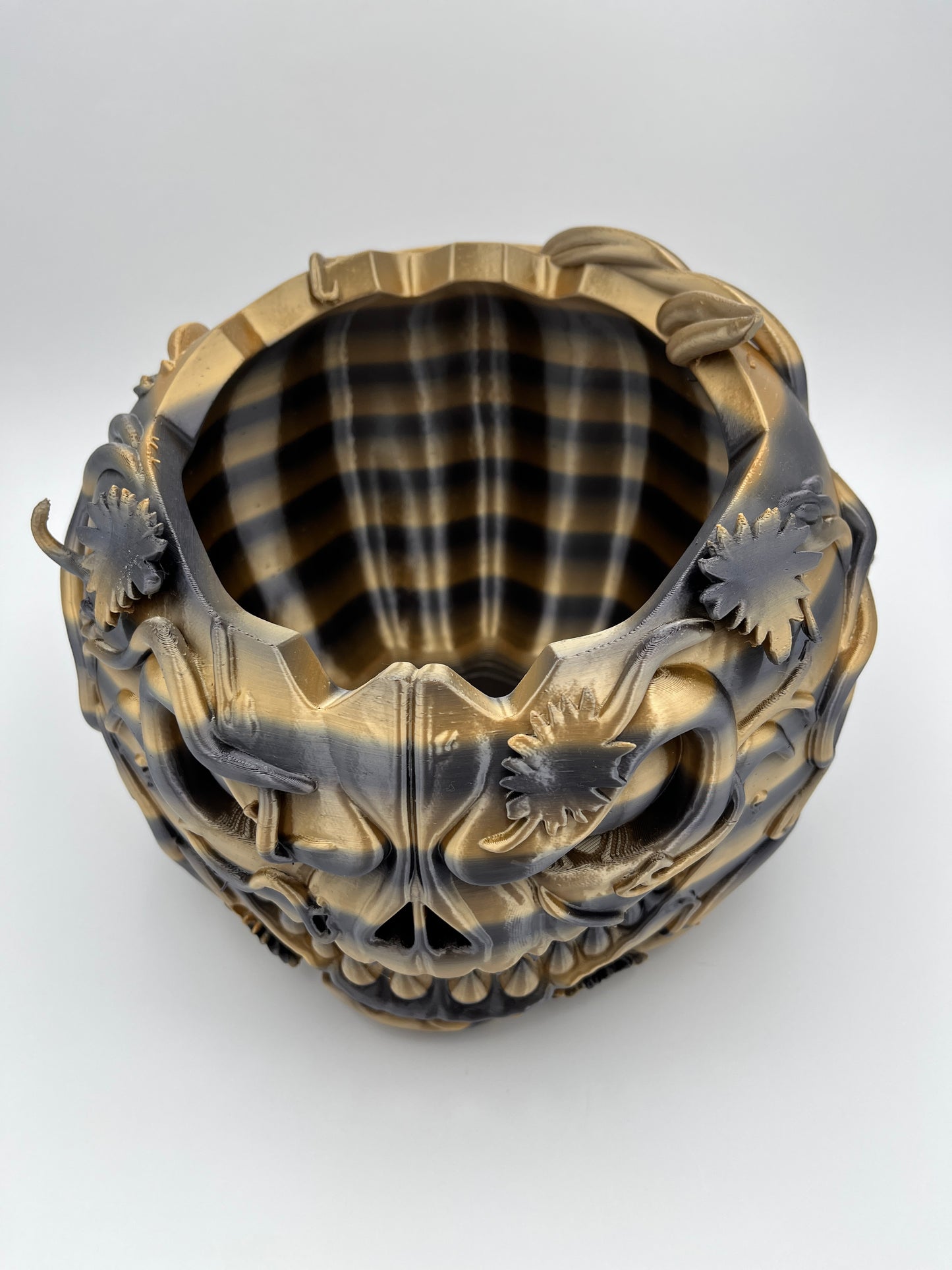 Grinning Pumpkin Candy Bowl – Halloween Tabletop Candy Holder
