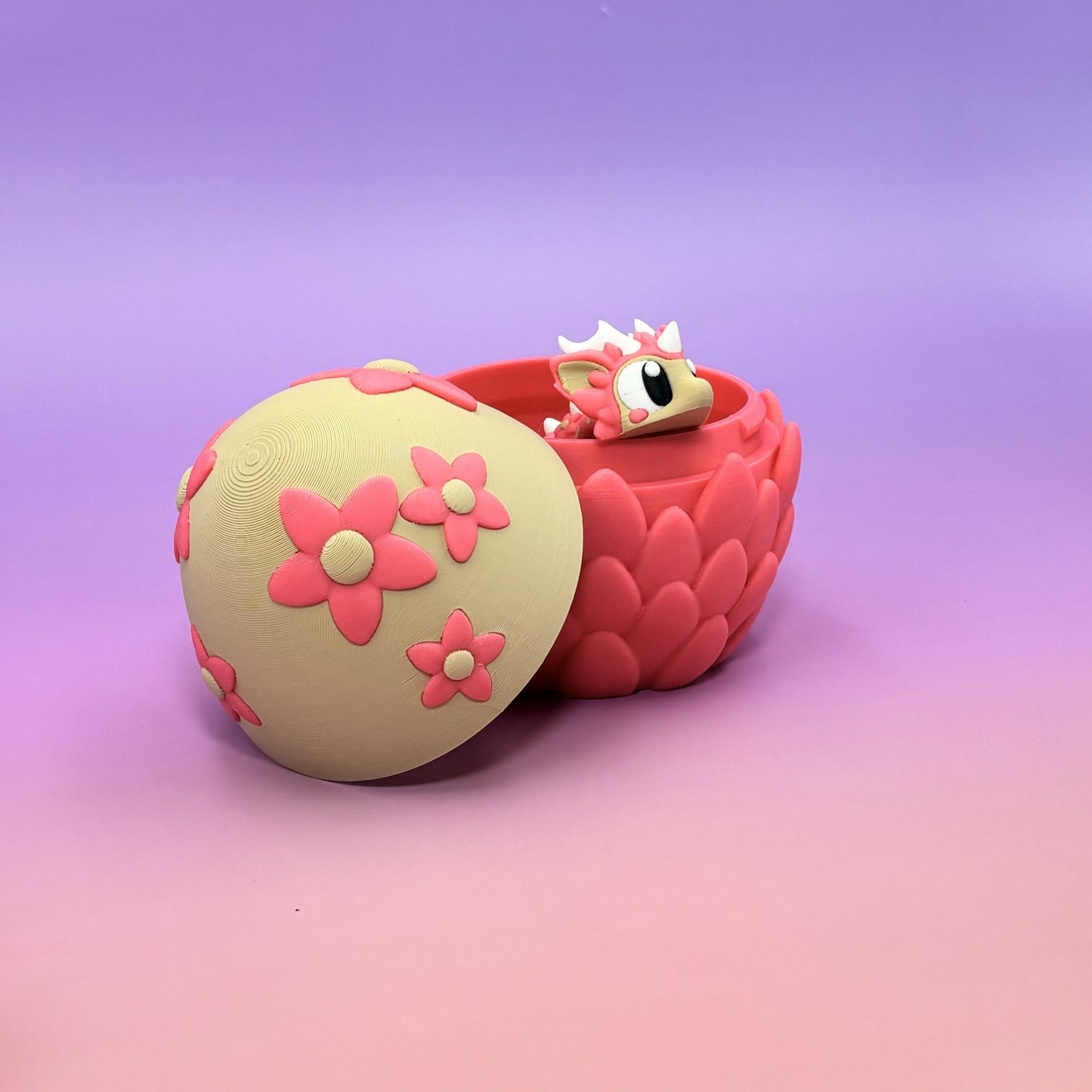 Spring Blossom Dragon Egg with Adorable Baby flexi Dragon – Fantasy Collectible