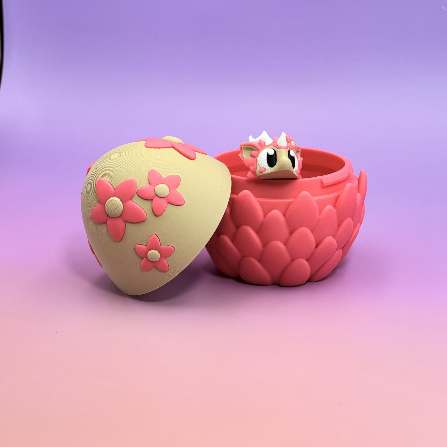 Spring Blossom Dragon Egg with Adorable Baby flexi Dragon – Fantasy Collectible